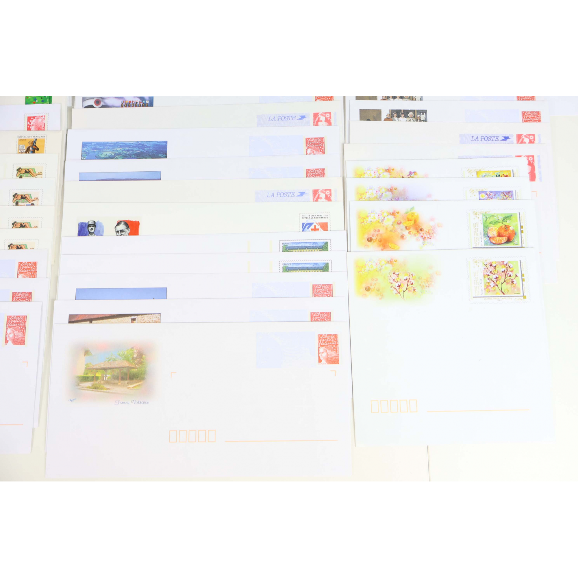 LOT DE 100 ENVELOPPES PRÉ AFFRANCHIES POUR LETTRES 20G FRANCE, THÈMES DIVERS