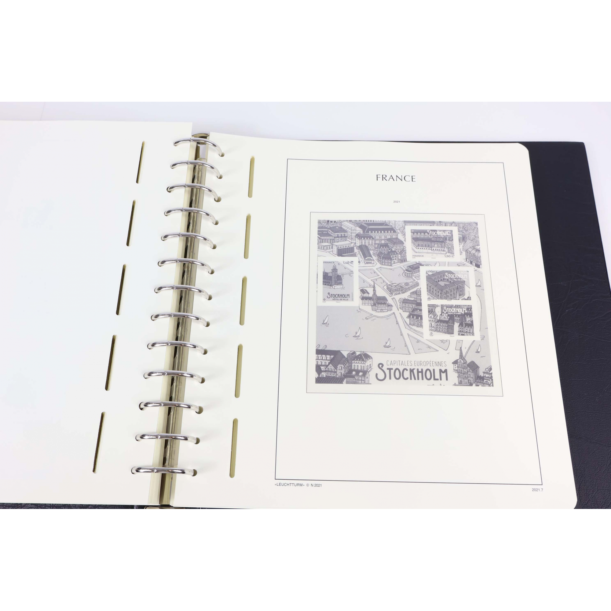 CLASSEUR LEUCHTTURM POUR RANGER LES TIMBRES DE FRANCE DE 2018/2019 ET 2021
