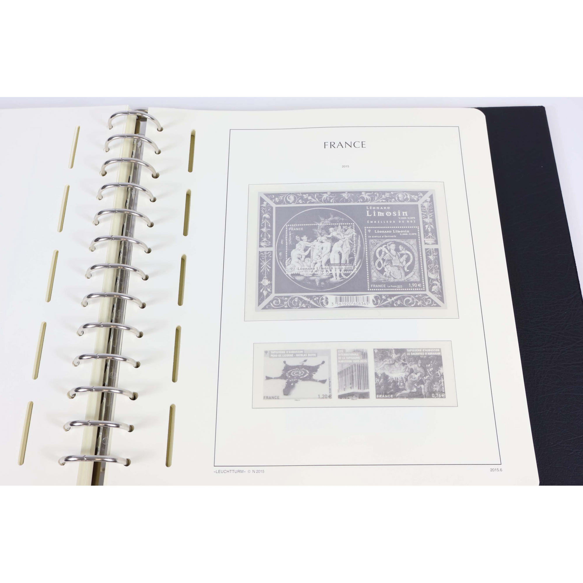 CLASSEUR LEUCHTTURM POUR RANGER LES TIMBRES DE FRANCE DE 2014 ET 2015