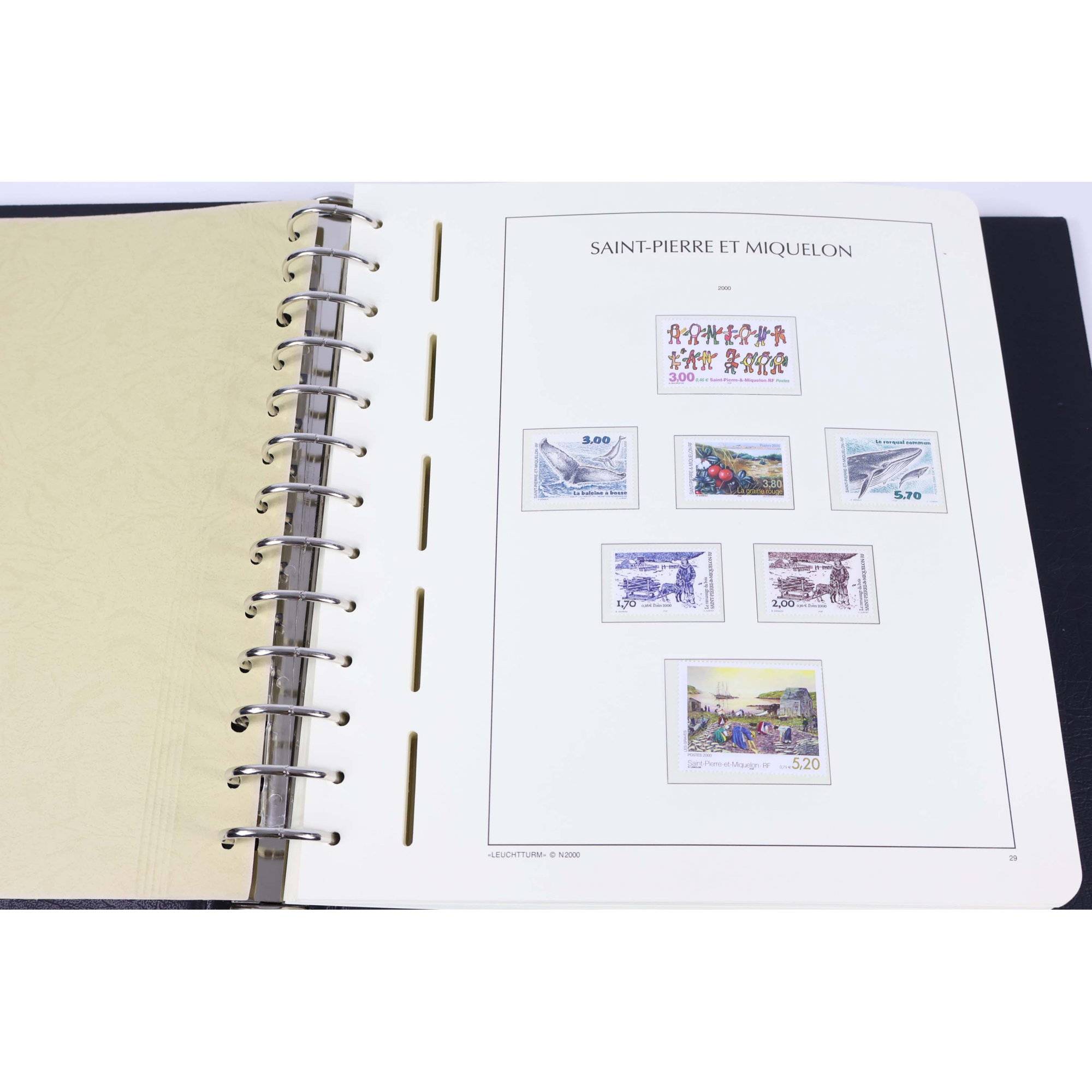 SPM COLLECTION DE 2000 À 2021 CLASSEUR LEUCHTTURM TIMBRES NEUFS** COTE ÉLEVÉE