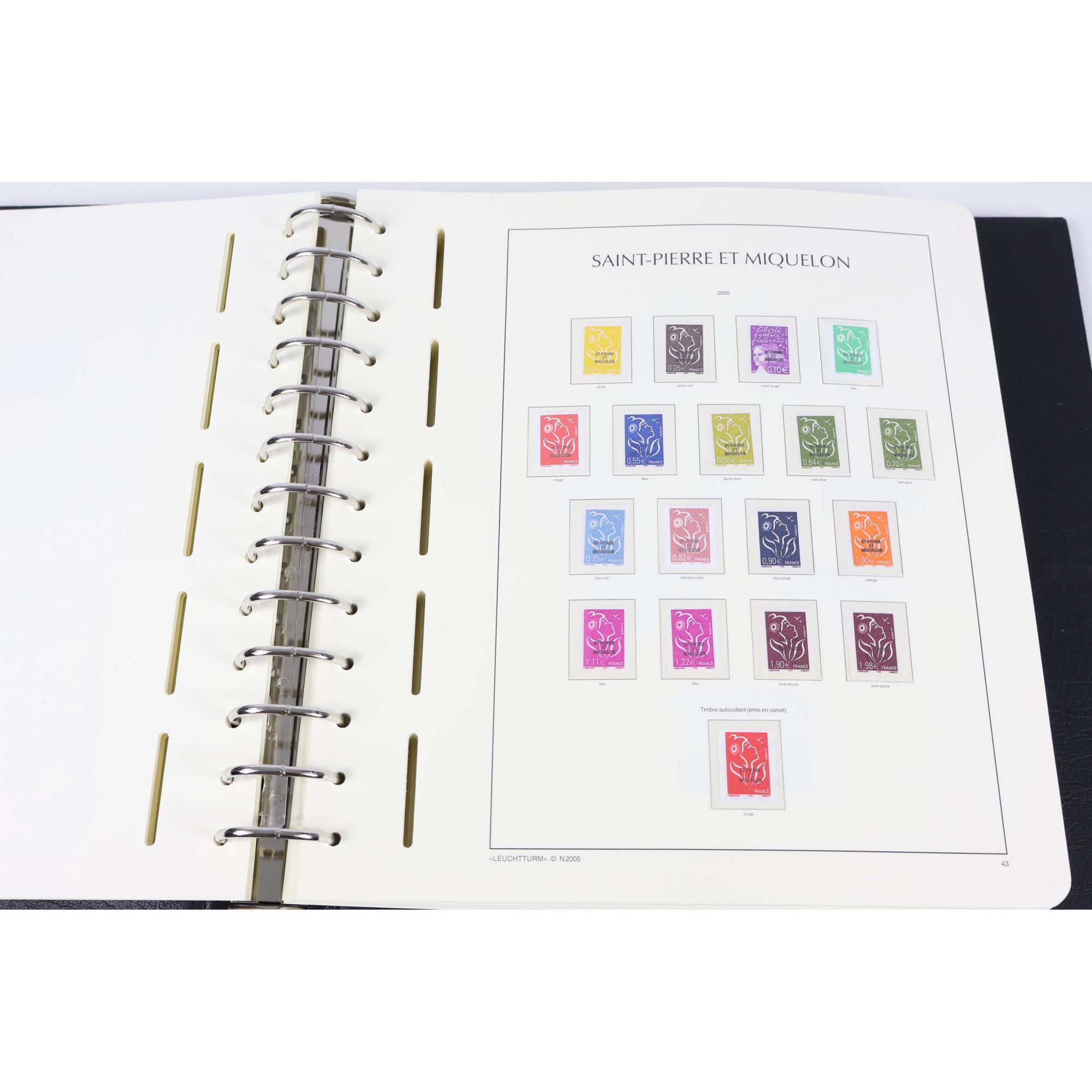 SPM COLLECTION DE 2000 À 2021 CLASSEUR LEUCHTTURM TIMBRES NEUFS** COTE ÉLEVÉE