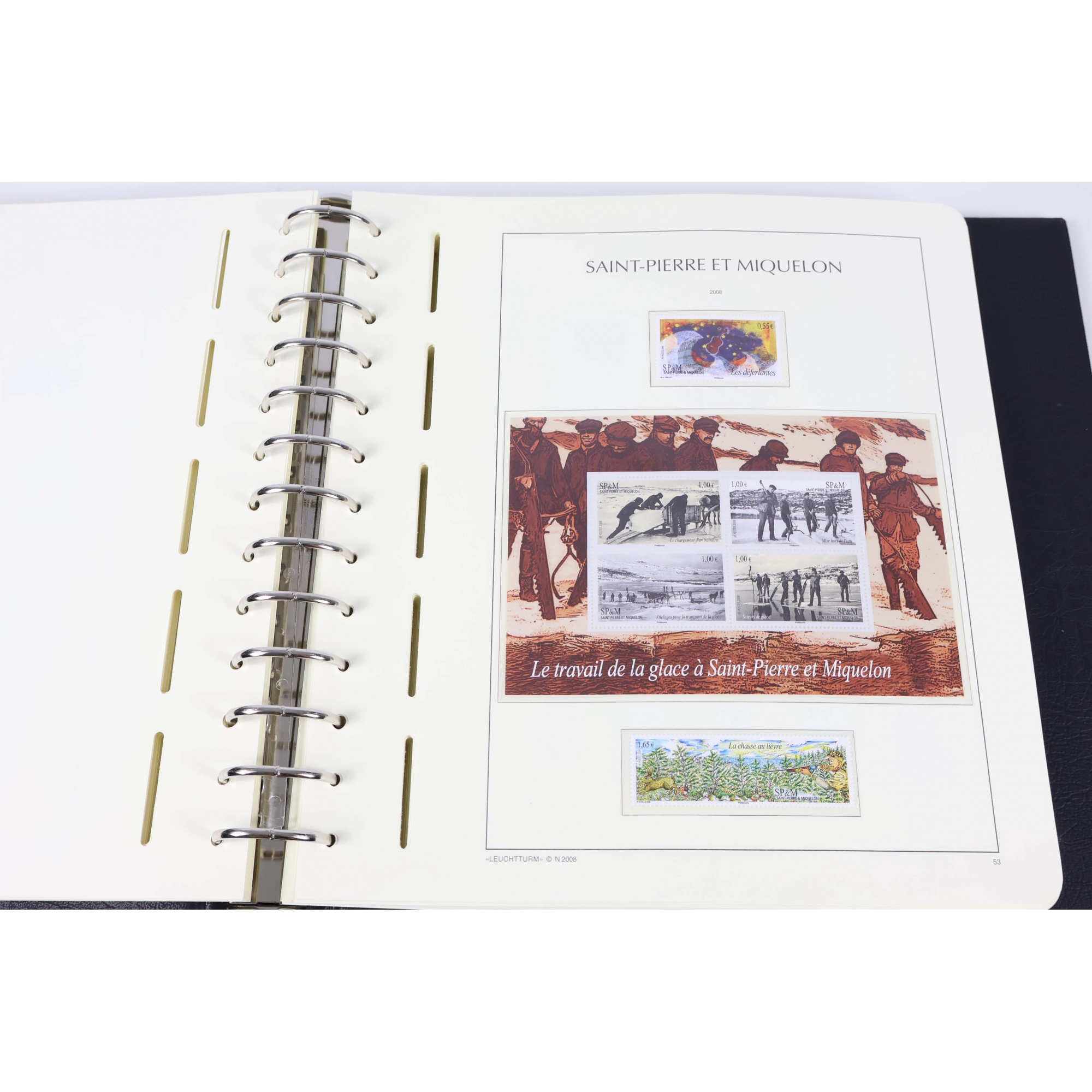 SPM COLLECTION DE 2000 À 2021 CLASSEUR LEUCHTTURM TIMBRES NEUFS** COTE ÉLEVÉE