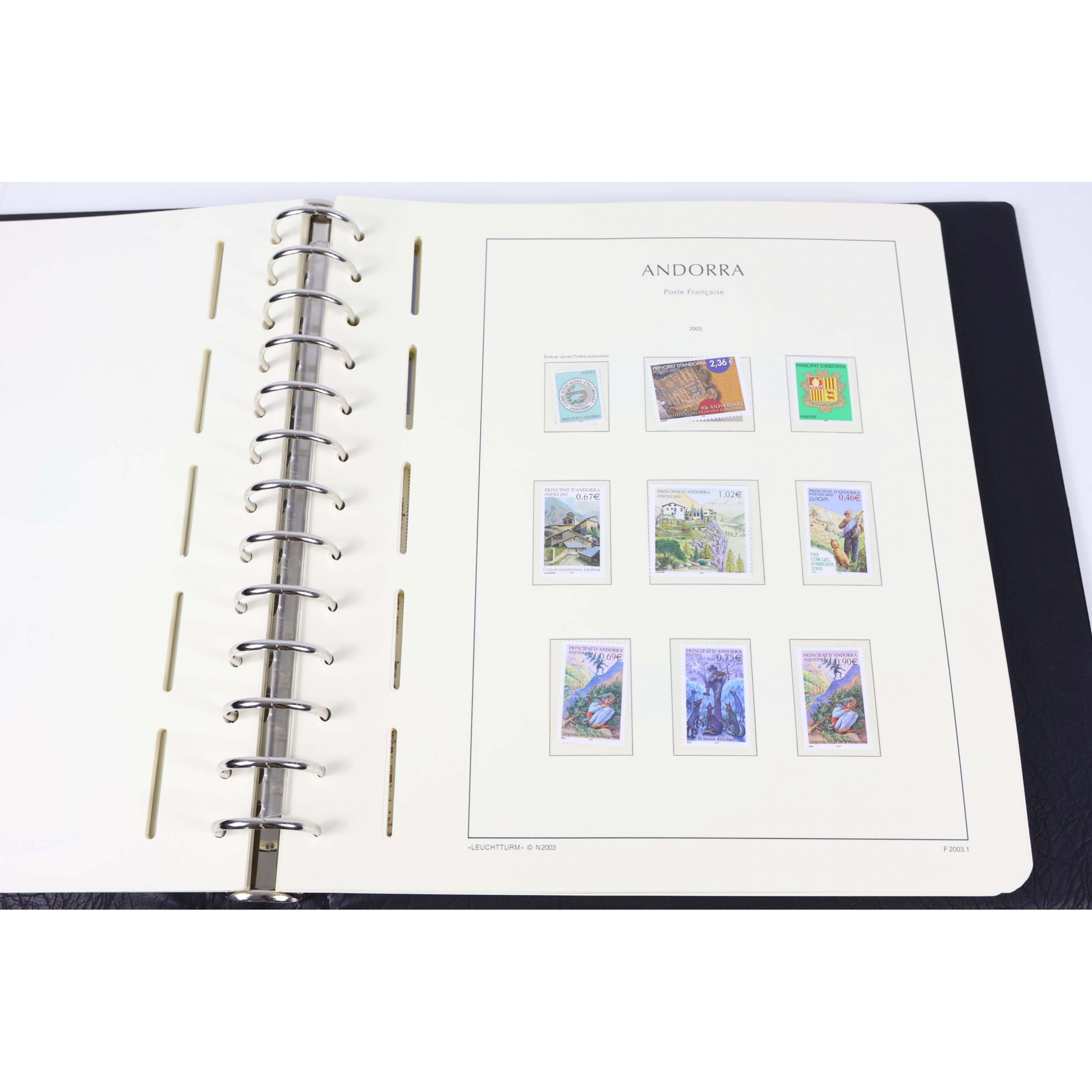 ANDORRE ESP COLLECTION DE 2000/2012 ET 2018/2020 TIMBRES NEUFS ALBUM LEUCHTTURM