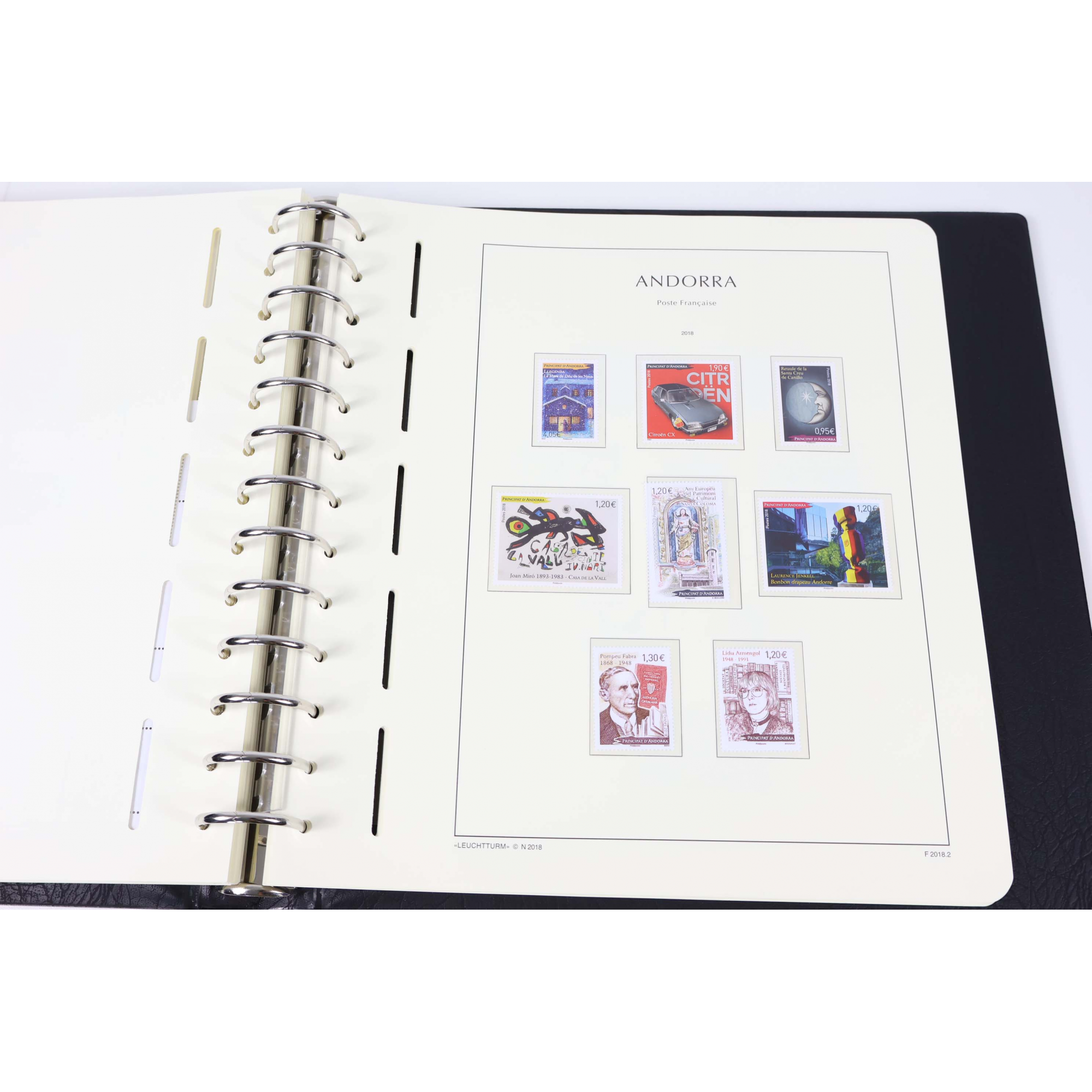 ANDORRE ESP COLLECTION DE 2000/2012 ET 2018/2020 TIMBRES NEUFS ALBUM LEUCHTTURM