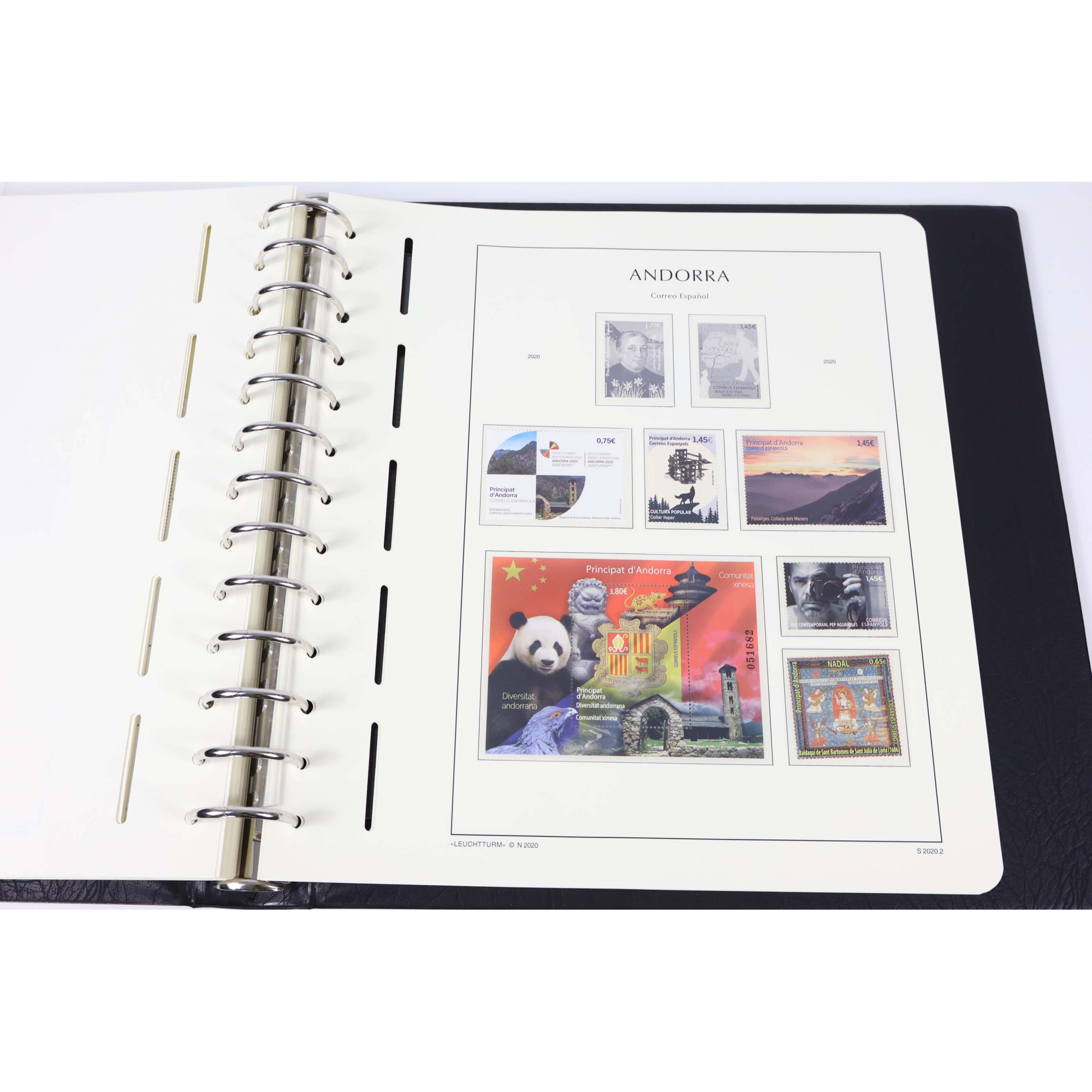 ANDORRE ESP COLLECTION DE 2000/2012 ET 2018/2020 TIMBRES NEUFS ALBUM LEUCHTTURM