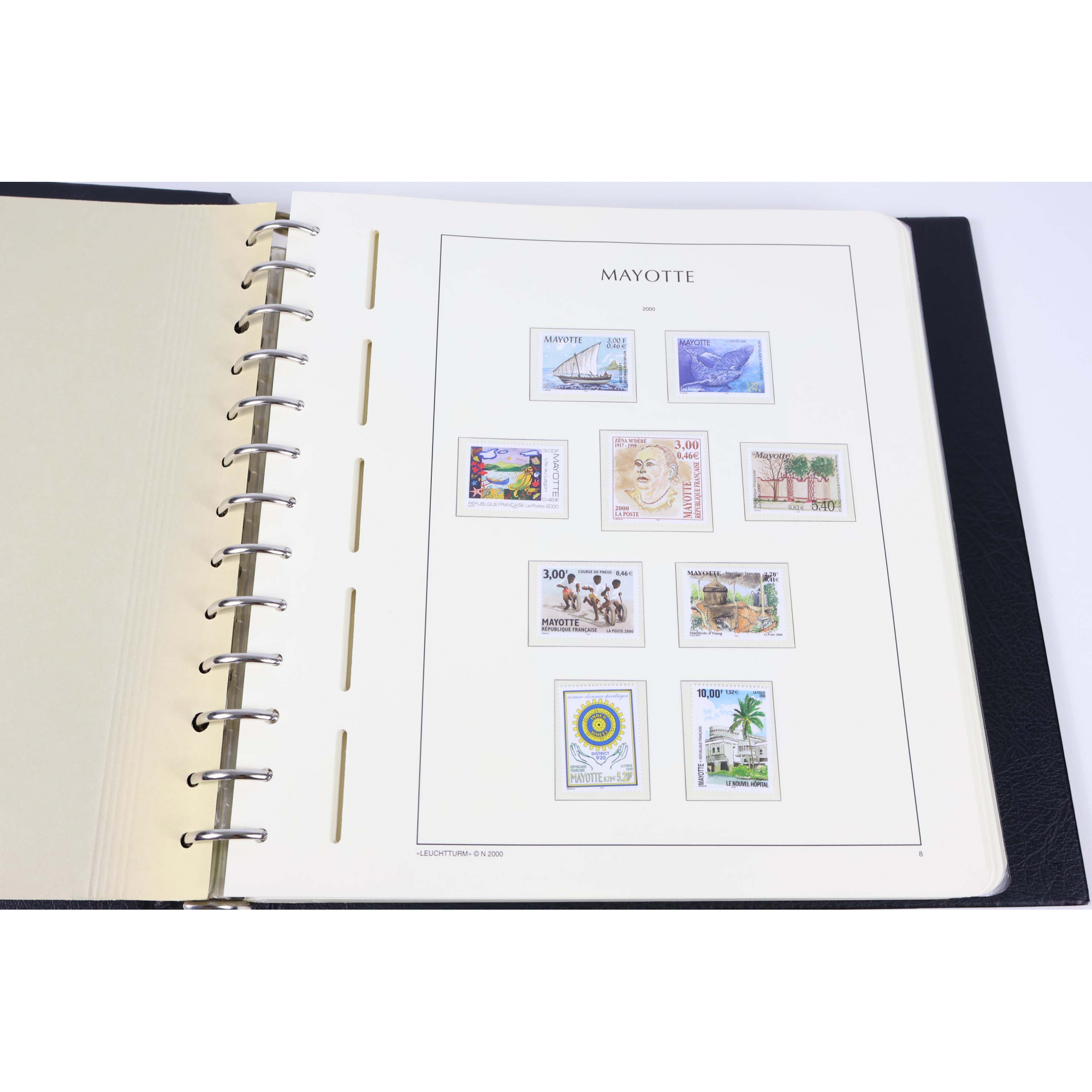 MAYOTTE COLLECTION DE 2000 À 2011 TIMBRES NEUFS** CLASSEUR LEUCHTTURM