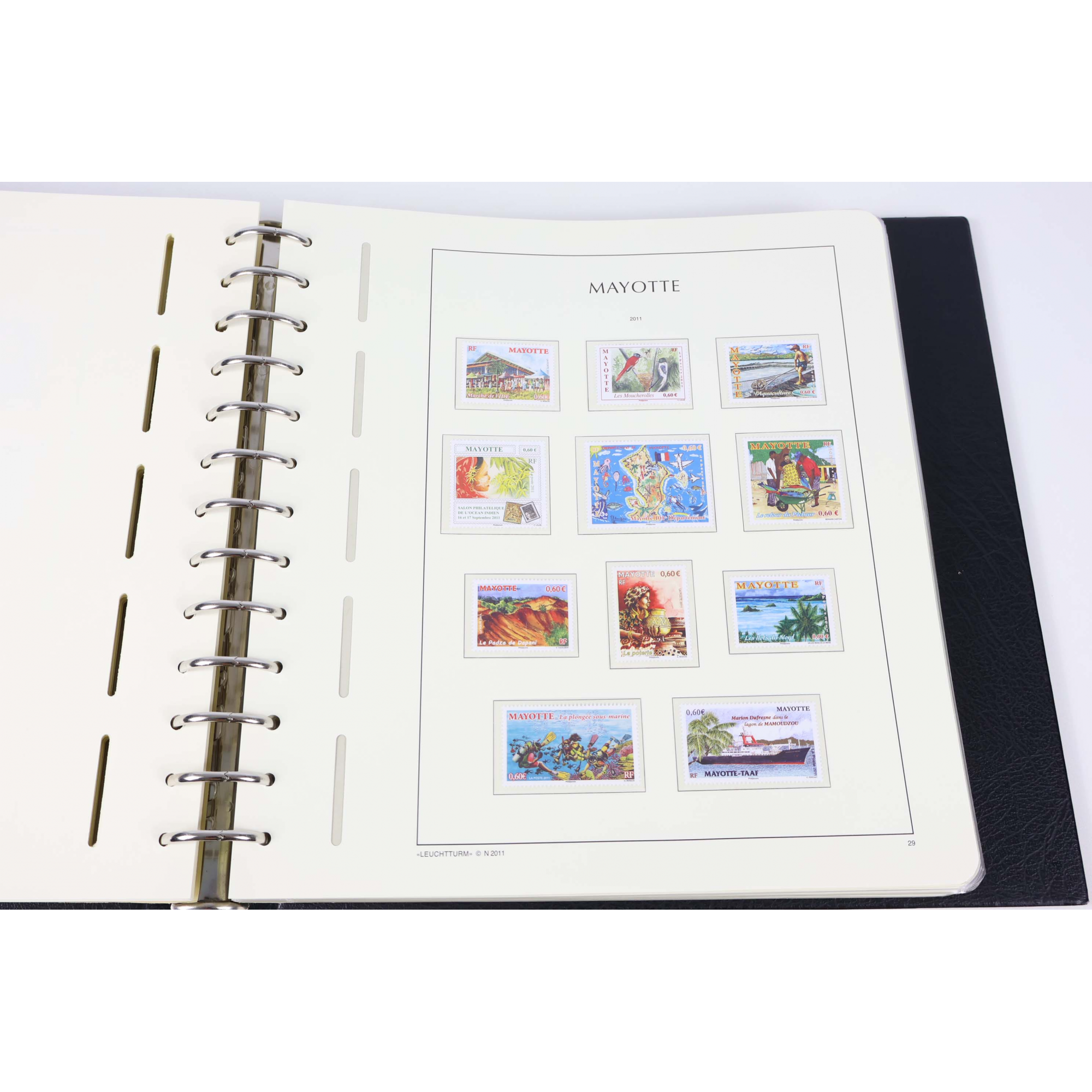 MAYOTTE COLLECTION DE 2000 À 2011 TIMBRES NEUFS** CLASSEUR LEUCHTTURM