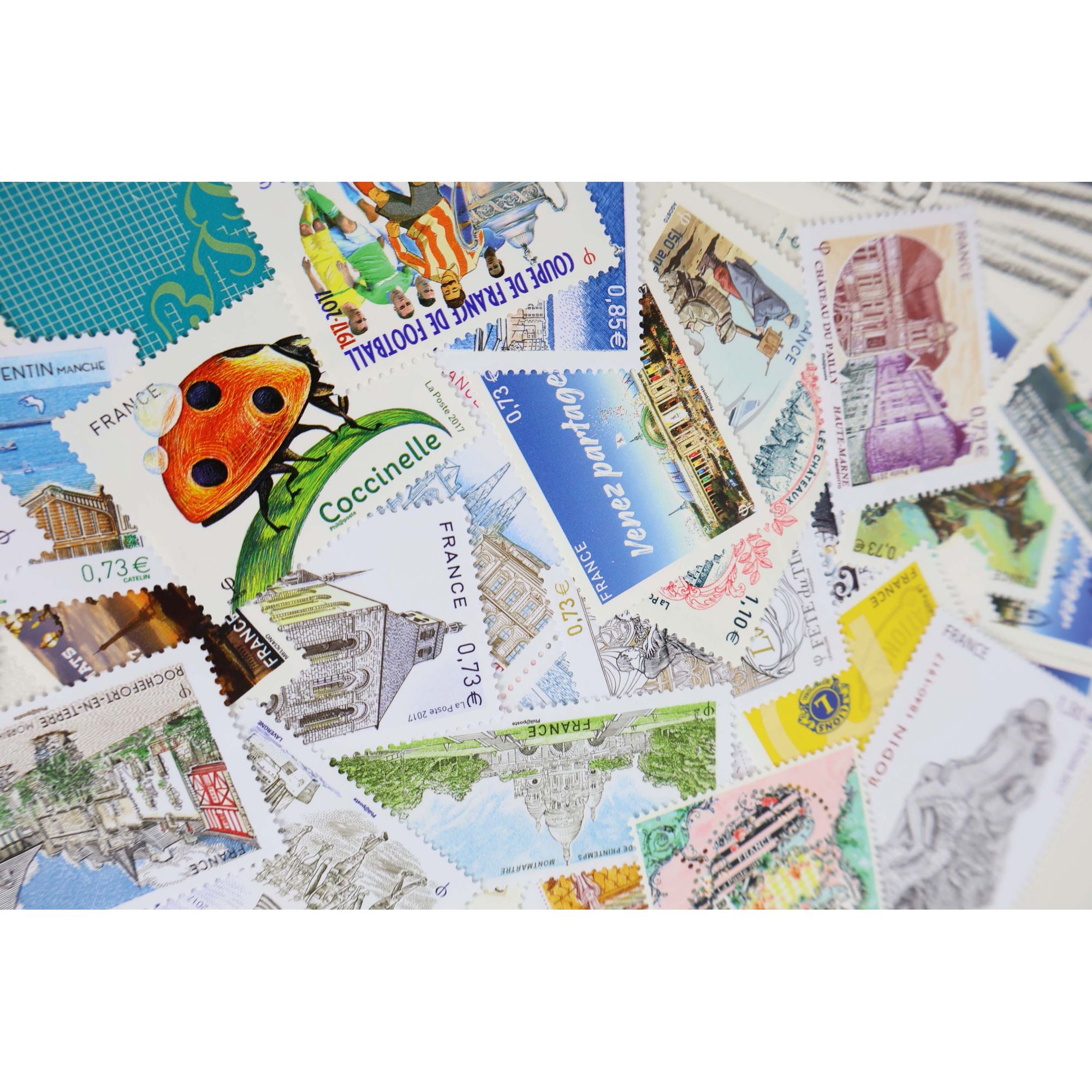 FRANCE LOT DE TIMBRES ET BLOCS-FEUILLET DE 2017 TIMBRES NEUFS** FACIALE 79€