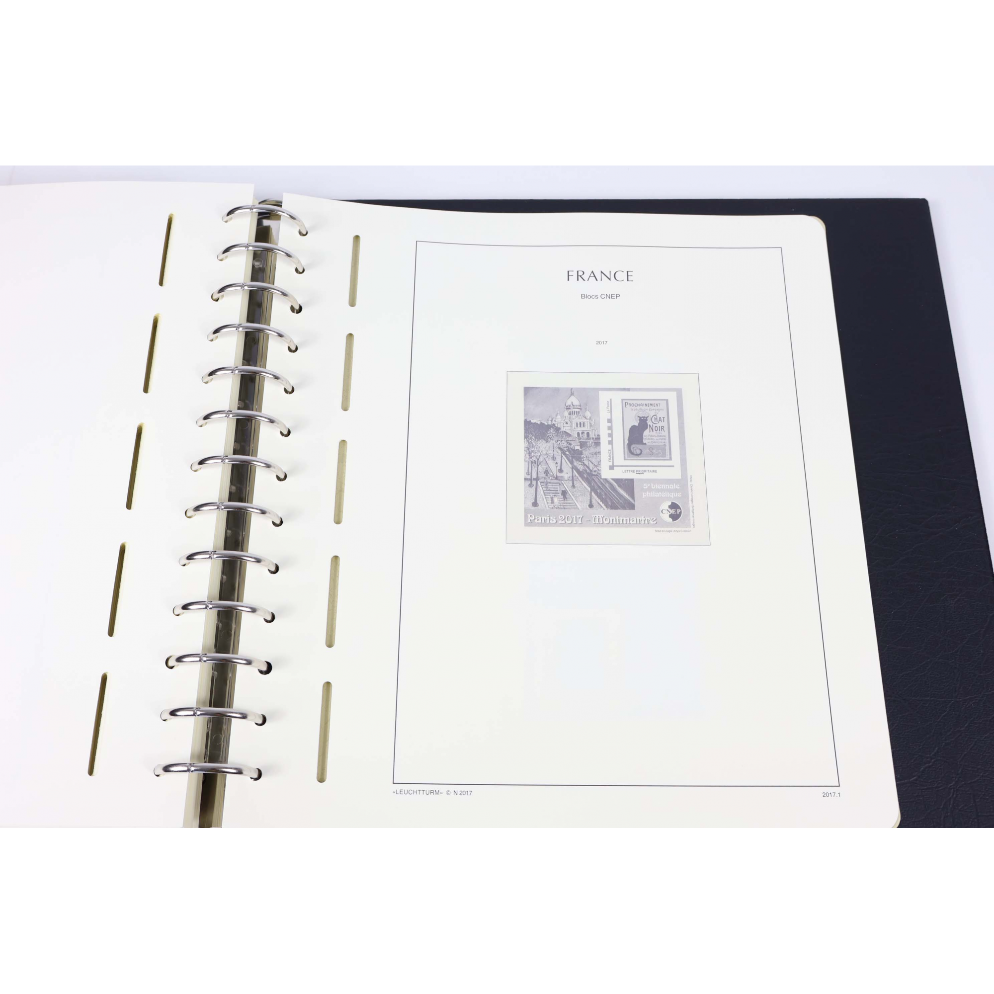 CLASSEUR LEUCHTTURM DE 2016 ET 2017 COMPLET POUR RANGER LES TIMBRES DE FRANCE