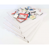 LOT 4 PACK DE FEUILLES VIERGES MOC POUR RANGER COLLECTION DE TIMBRES + RHODOÏDS