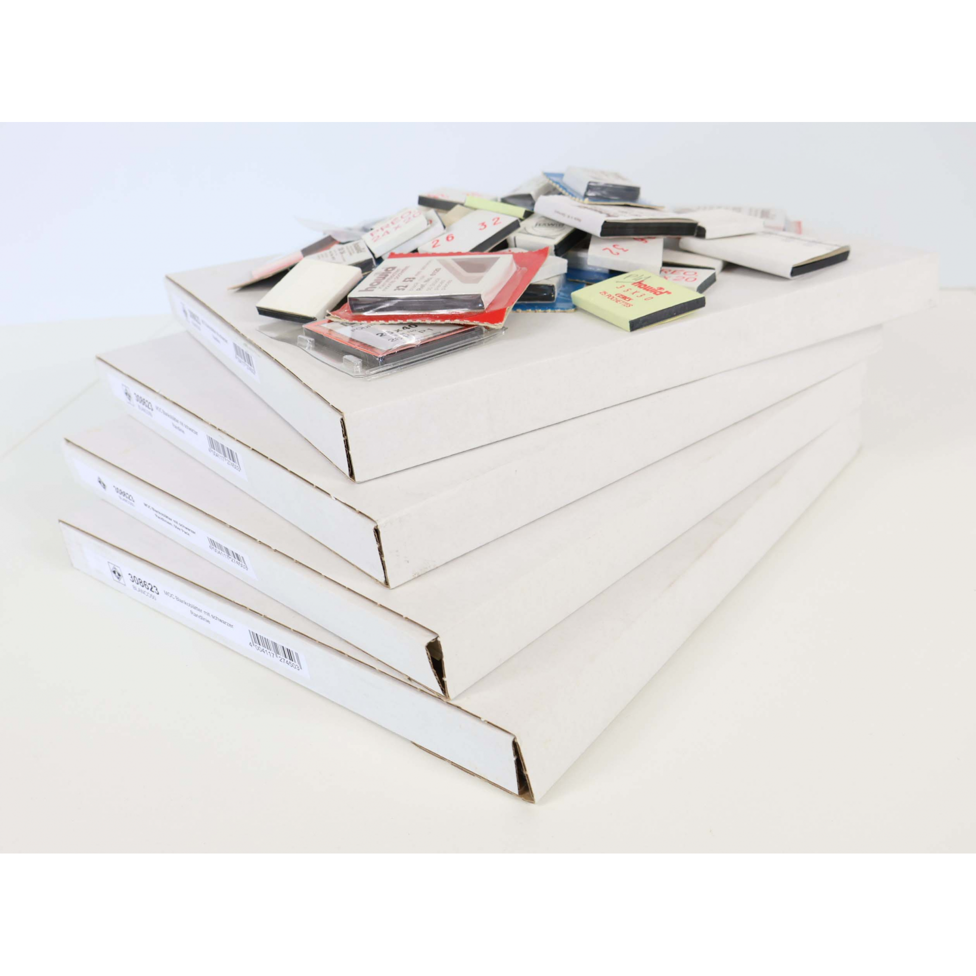 LOT 4 PACK DE FEUILLES VIERGES MOC POUR RANGER COLLECTION DE TIMBRES + RHODOÏDS