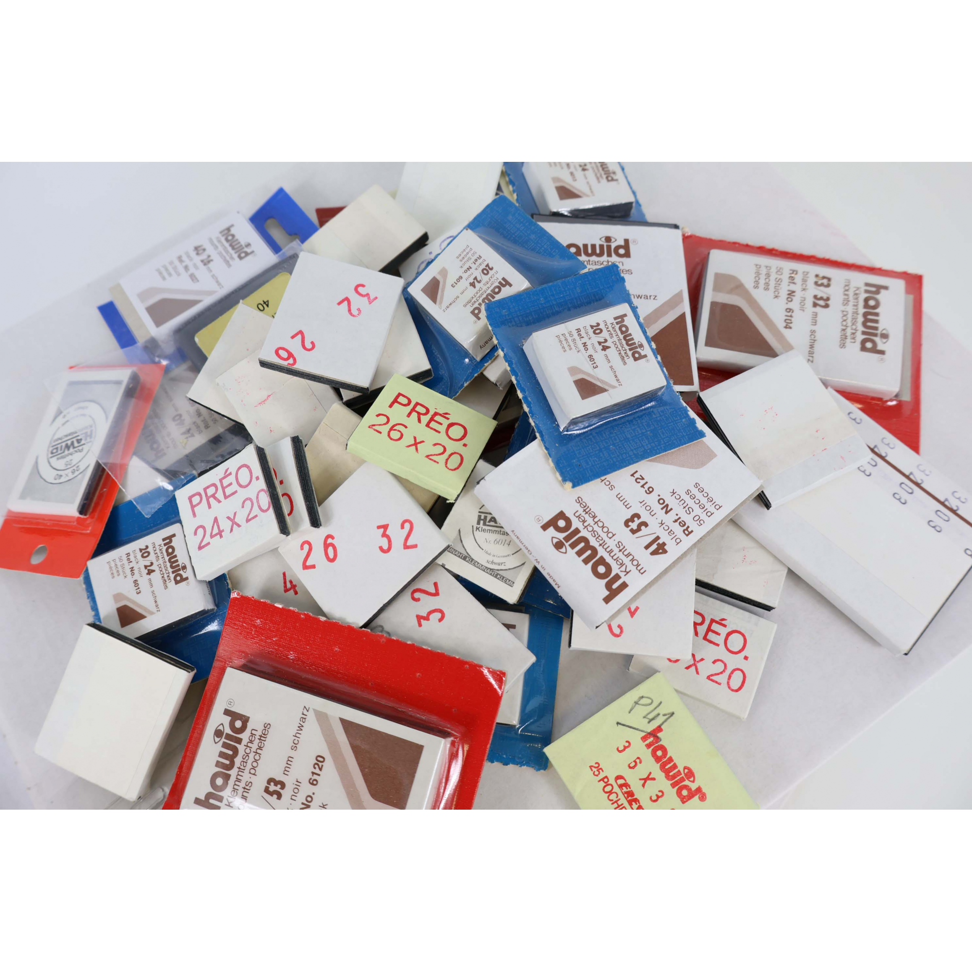 LOT 4 PACK DE FEUILLES VIERGES MOC POUR RANGER COLLECTION DE TIMBRES + RHODOÏDS
