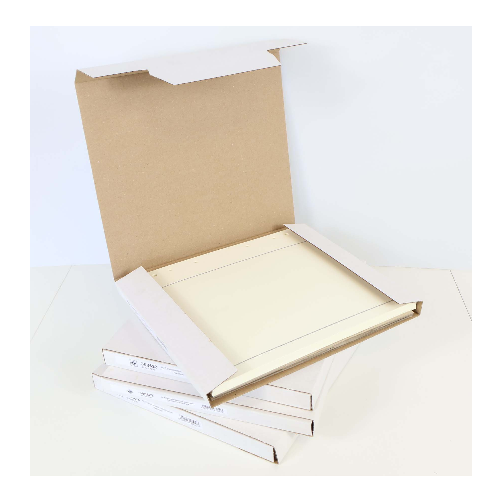 LOT 4 PACK DE FEUILLES VIERGES MOC POUR RANGER COLLECTION DE TIMBRES + RHODOÏDS