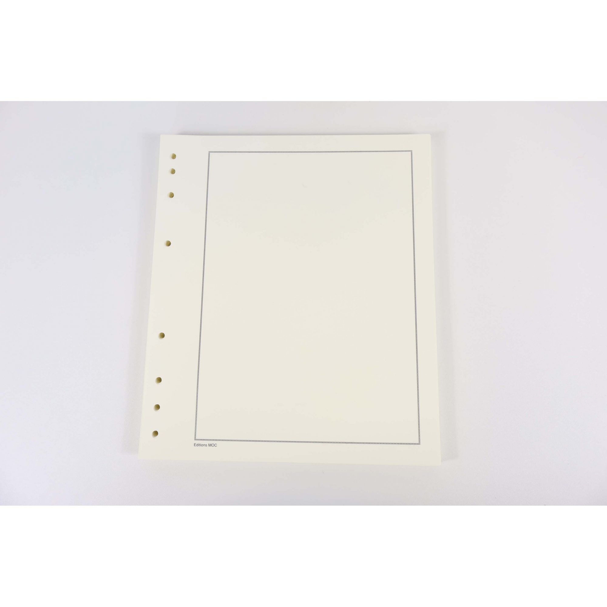 LOT 4 PACK DE FEUILLES VIERGES MOC POUR RANGER COLLECTION DE TIMBRES + RHODOÏDS