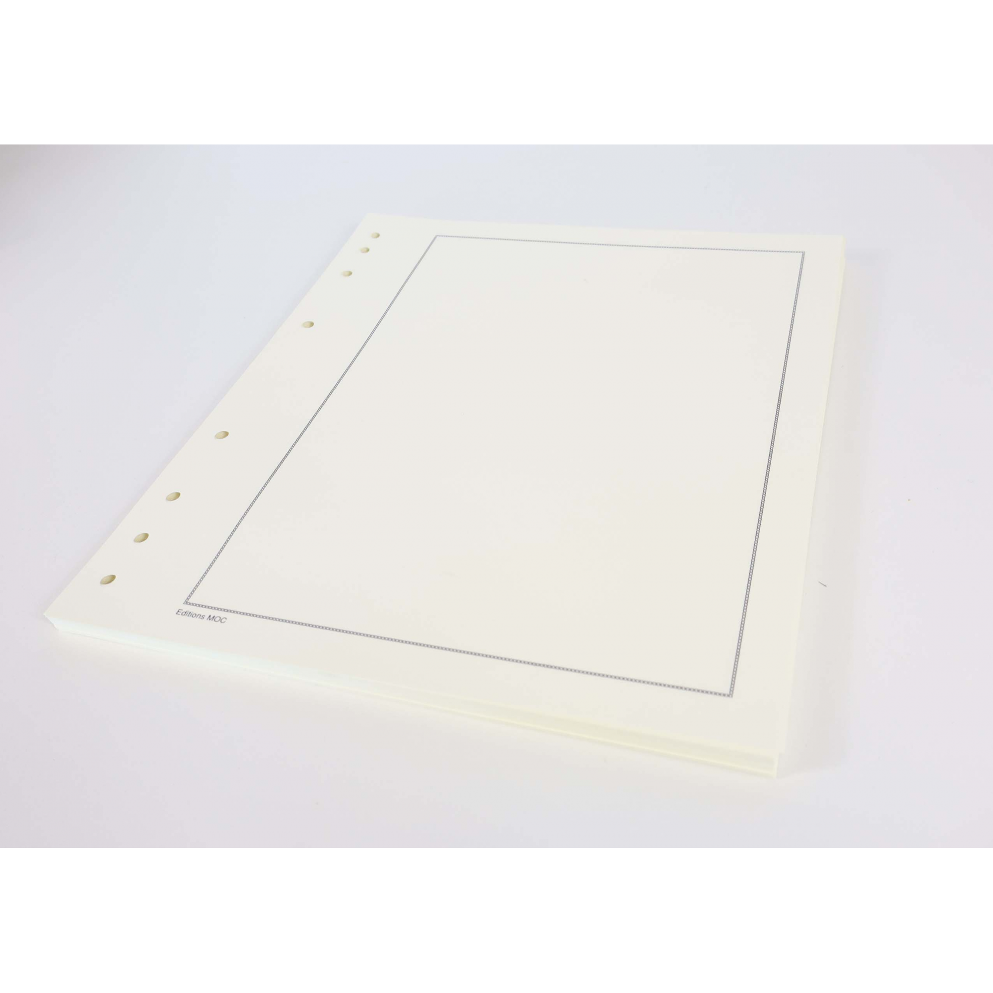 LOT 4 PACK DE FEUILLES VIERGES MOC POUR RANGER COLLECTION DE TIMBRES + RHODOÏDS