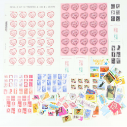 LOT DE TIMBRES AUTOADHÉSIFS FRANCE EN EUROS NEUFS POUR AFFRANCHIR, FACIALE 206€