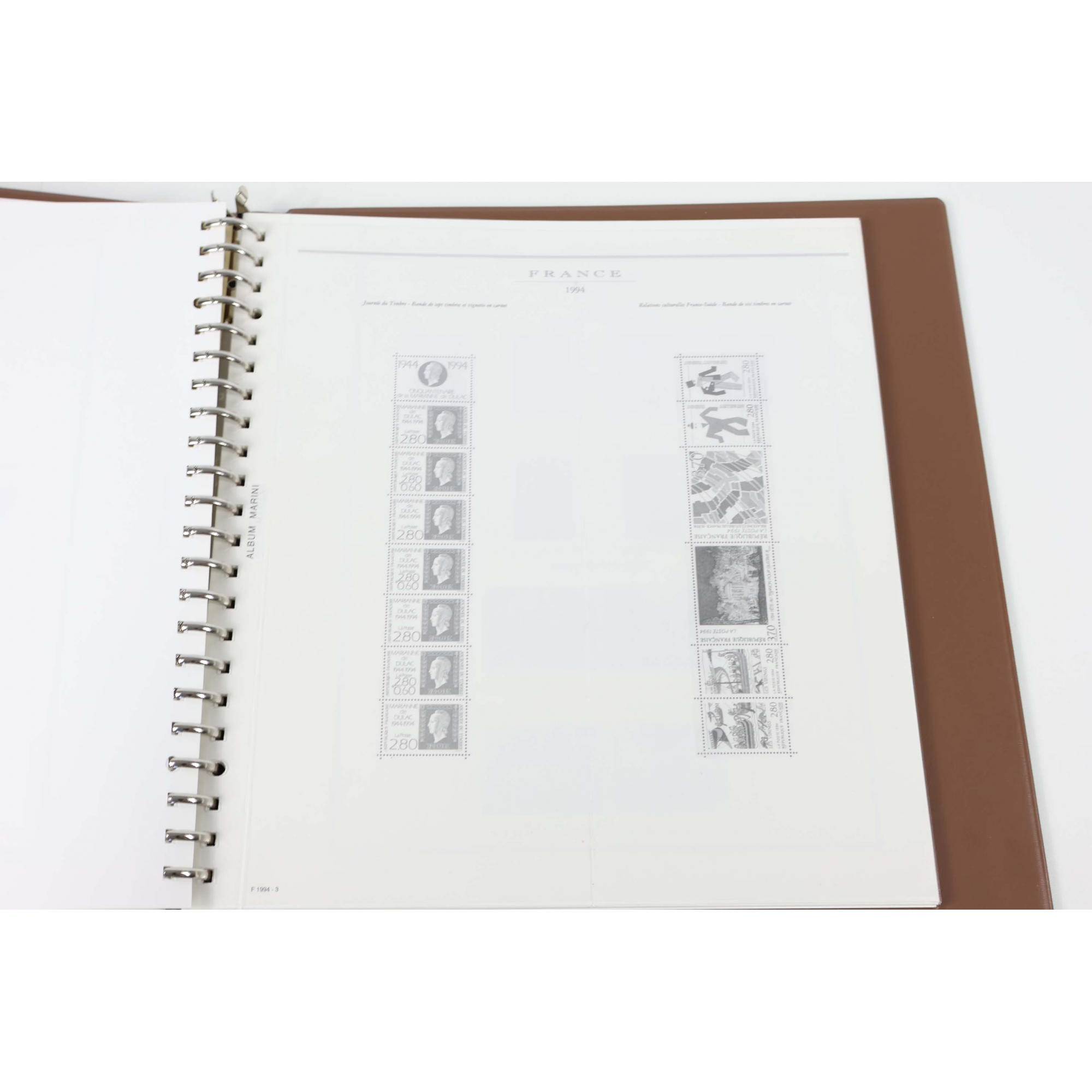 CLASSEUR MARINI POUR UNE COLLECTION DE TIMBRES DE FRANCE DE 1990 À 1996