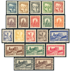 TUNISIE N°161 À 180 SÉRIE COMPLÈTE DE 20 VALEURS NEUVES ANNÉE 1931-33 COTE 225€