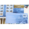LOT 85 TIMBRES AUTOADH VP LETTRES 20G MONDE COLLECTORS THÈME GUERRES MONDIALES