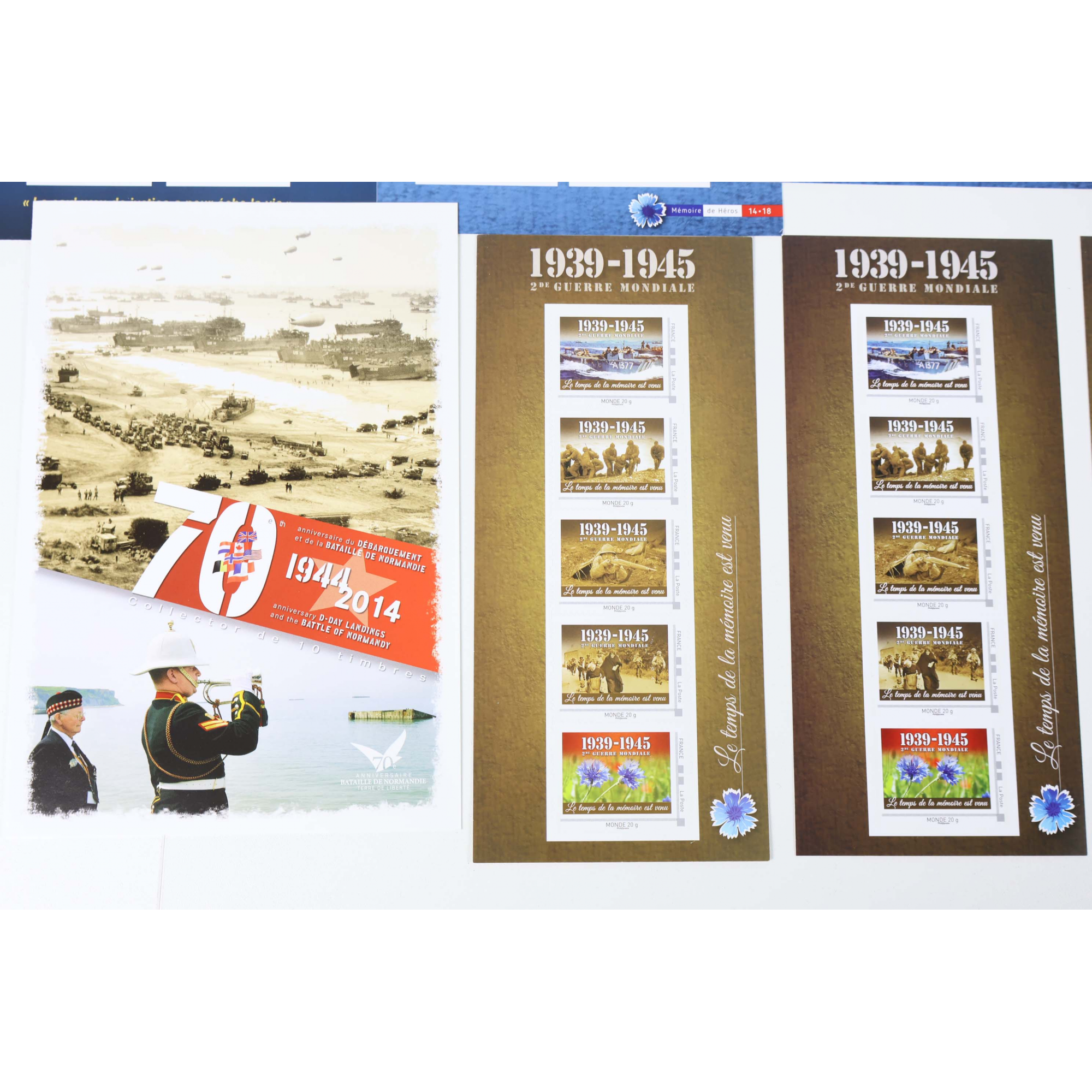 LOT 85 TIMBRES AUTOADH VP LETTRES 20G MONDE COLLECTORS THÈME GUERRES MONDIALES