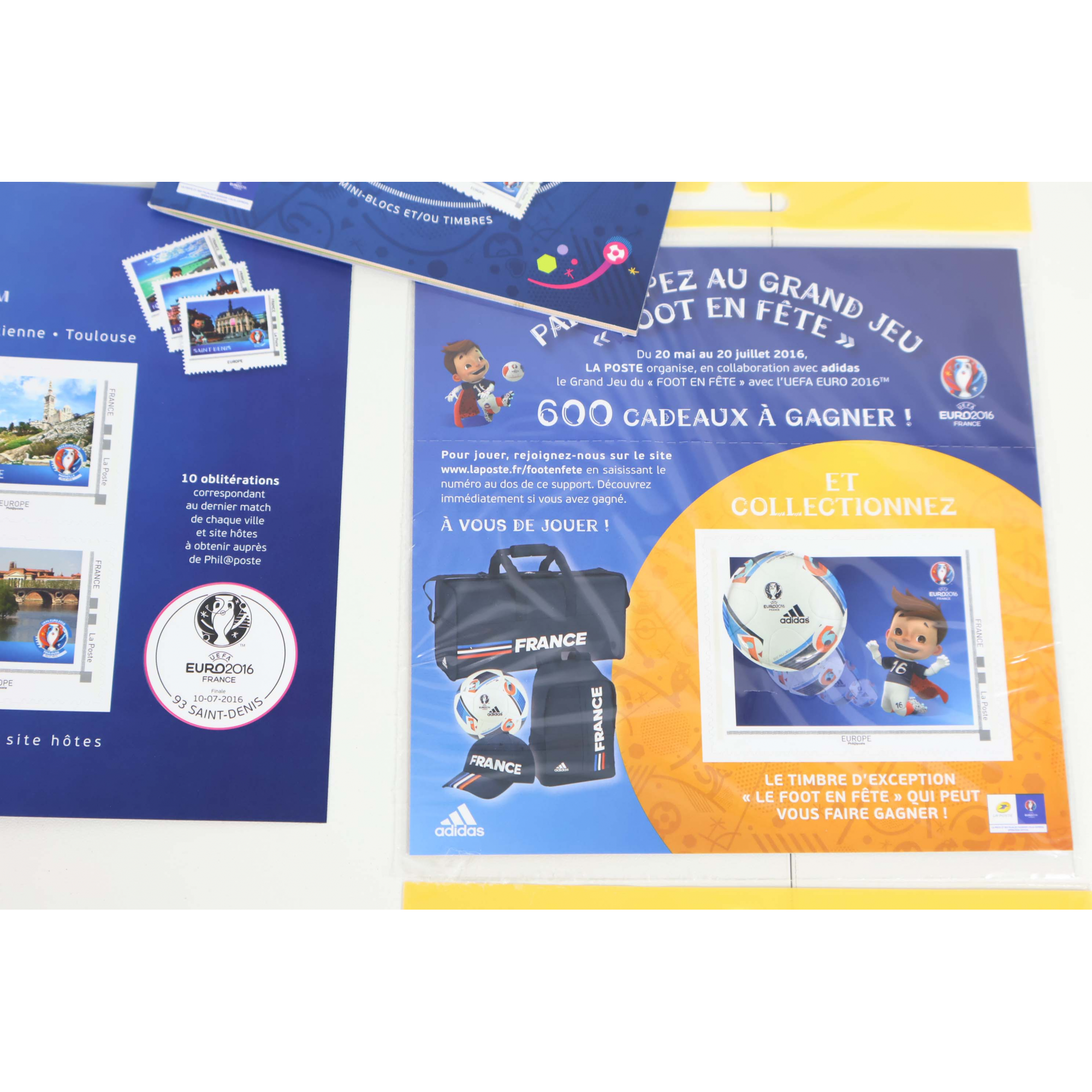 LOT TIMBRES AUTOADH 33 LETTRES EUROPE+10 VERTES VP 20G COLLECTORS UEFA EURO 2016