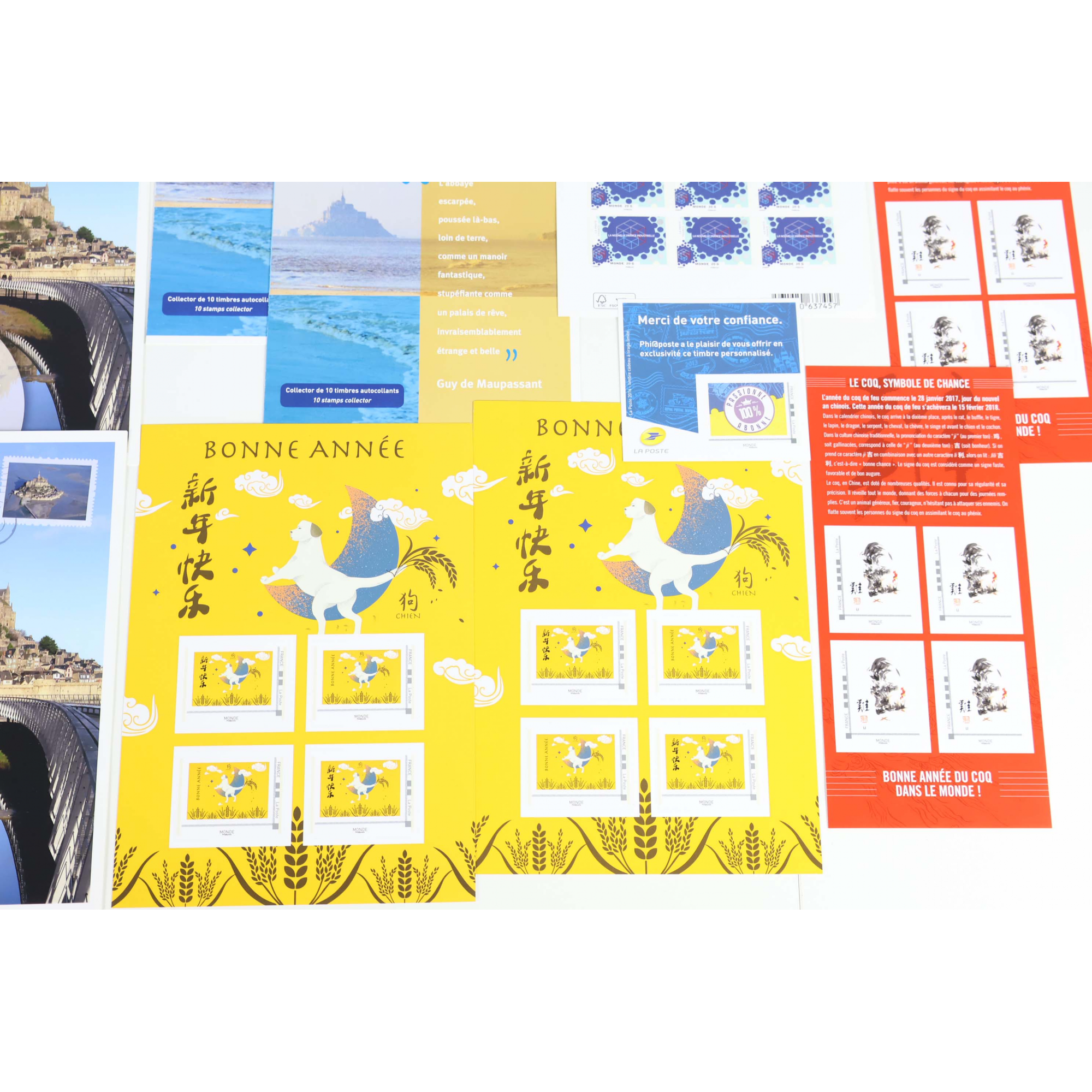 LOT DE 149 TIMBRES AUTOADHÉSIFS VP LETTRES 20G MONDE SOUS FORMAT COLLECTORS