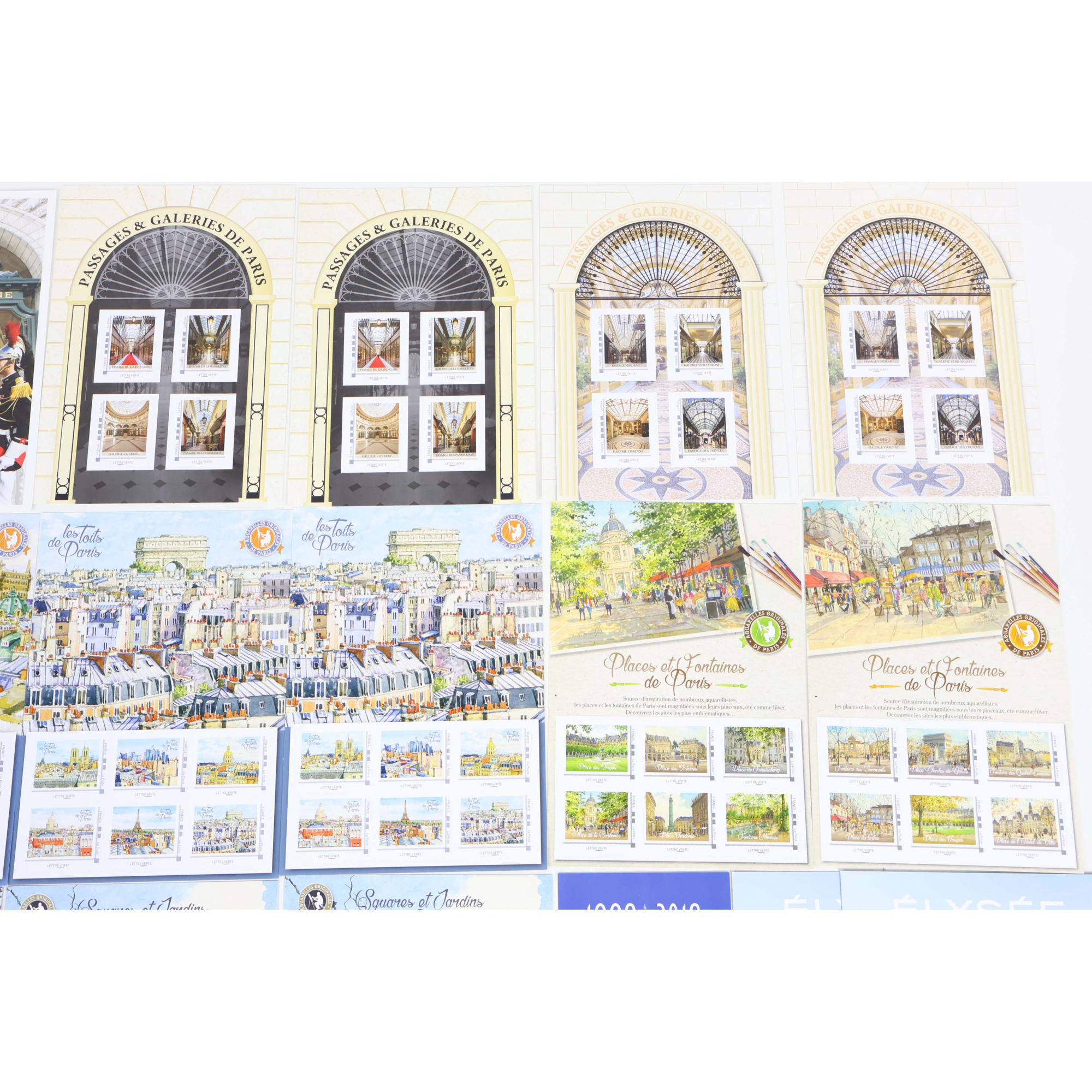 LOT 108 TIMBRES AUTOADHÉSIFS VP LETTRES VERTES 20G COLLECTORS THÉMATIQUE PARIS