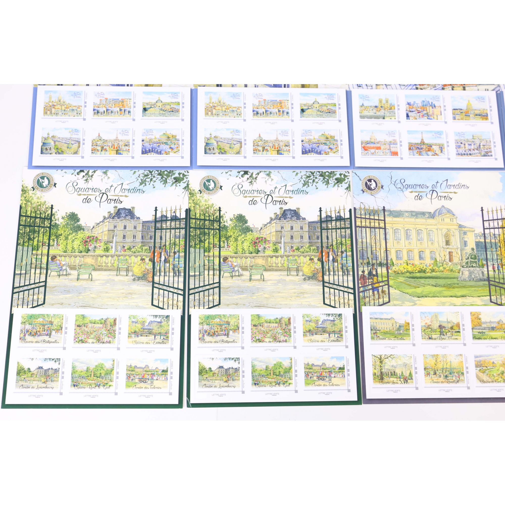 LOT 108 TIMBRES AUTOADHÉSIFS VP LETTRES VERTES 20G COLLECTORS THÉMATIQUE PARIS