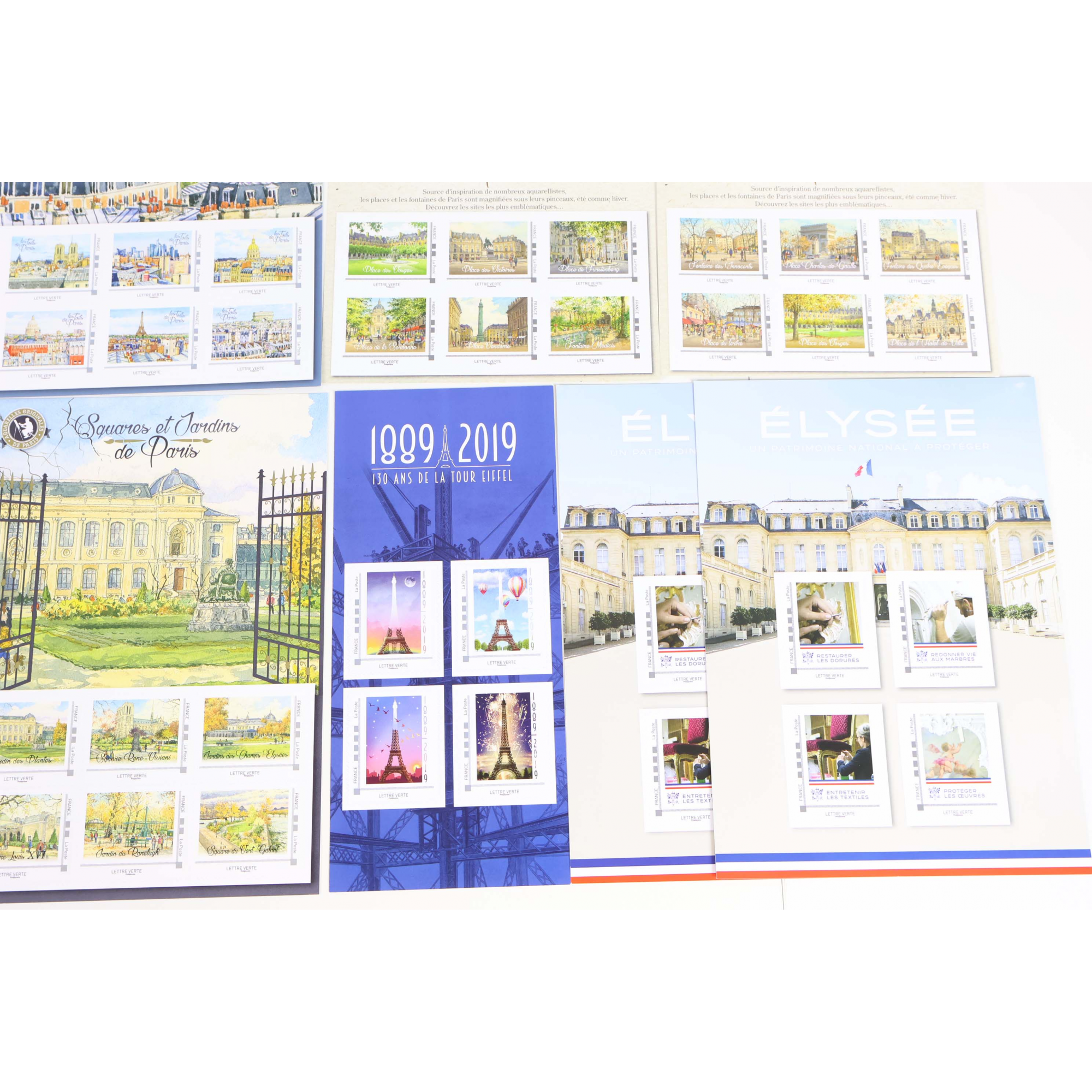 LOT 108 TIMBRES AUTOADHÉSIFS VP LETTRES VERTES 20G COLLECTORS THÉMATIQUE PARIS