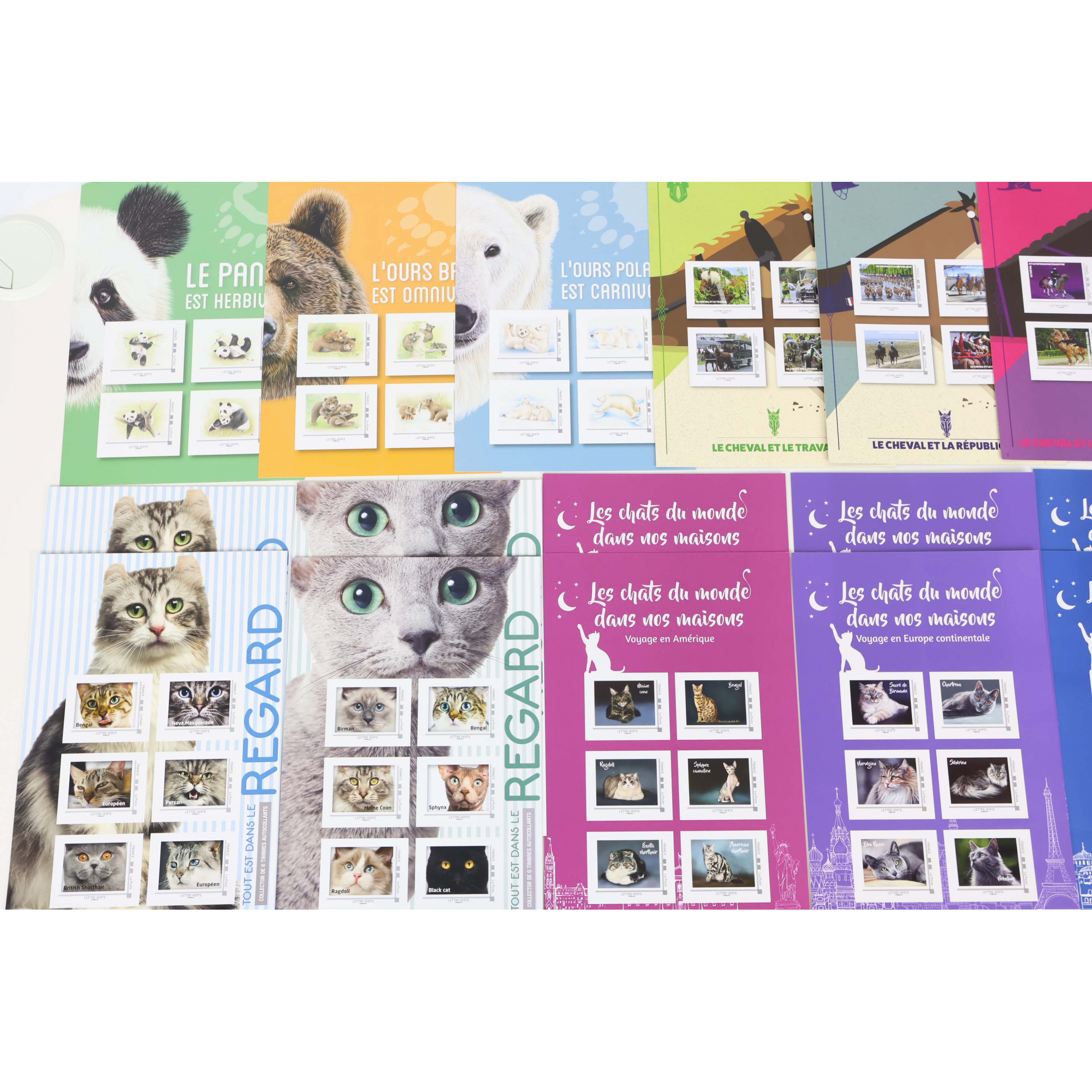 LOT 224 TIMBRES AUTOADHÉSIFS VP LETTRES VERTES 20G COLLECTORS THÉMATIQUE FAUNE