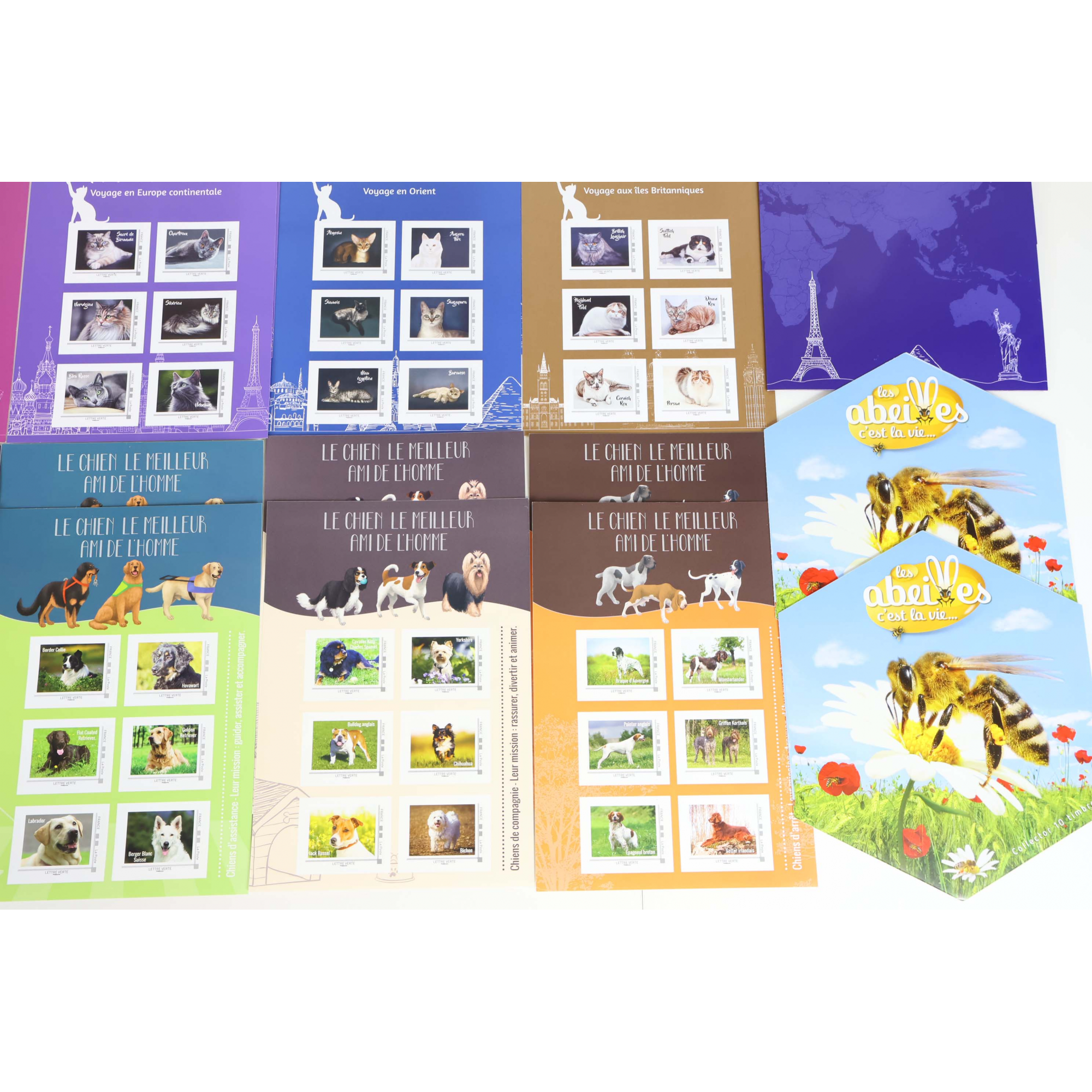 LOT 224 TIMBRES AUTOADHÉSIFS VP LETTRES VERTES 20G COLLECTORS THÉMATIQUE FAUNE