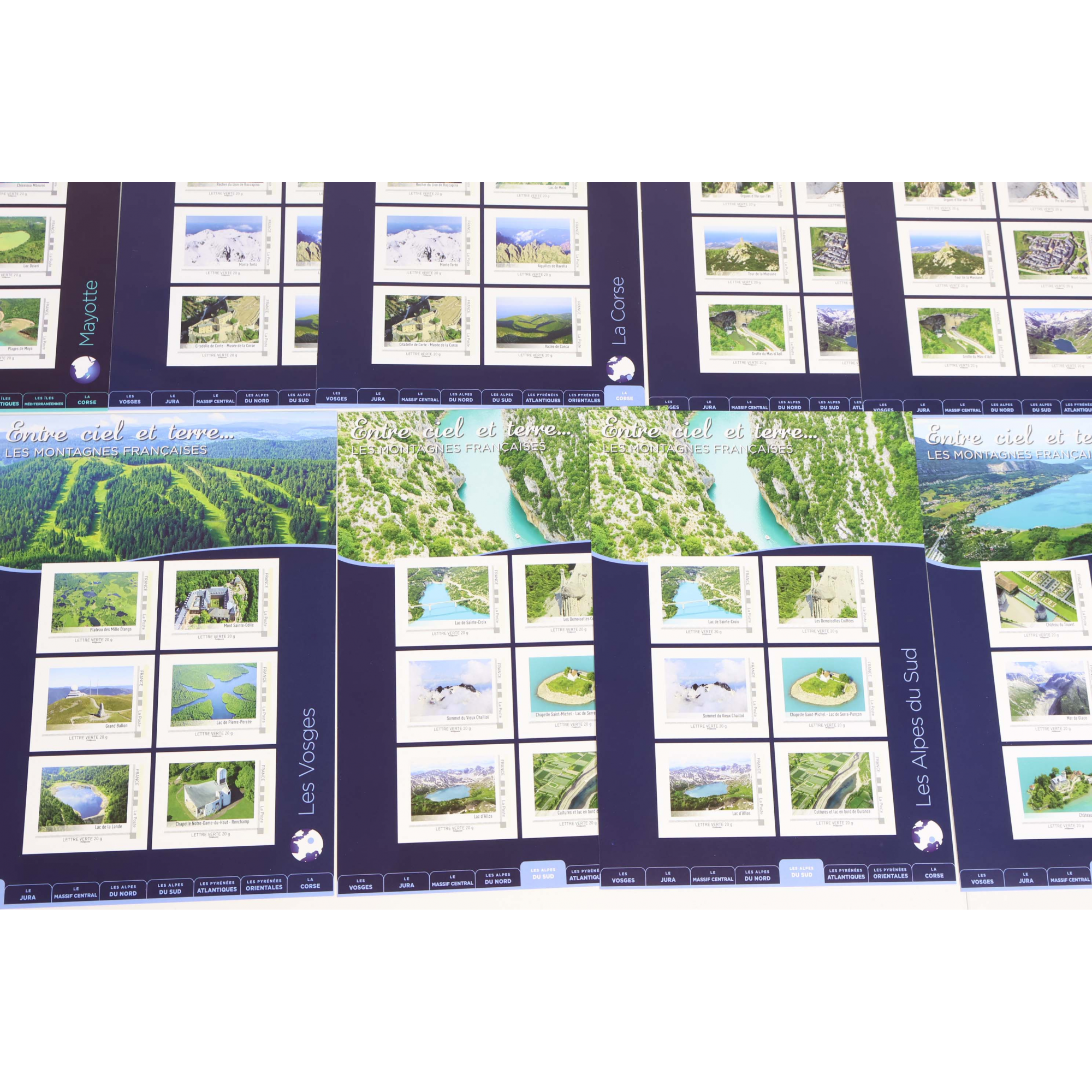 LOT 144 TIMBRES AUTOADHÉSIFS VP LETTRES VERTES 20G COLLECTORS ENTRE CIEL ET TERRE