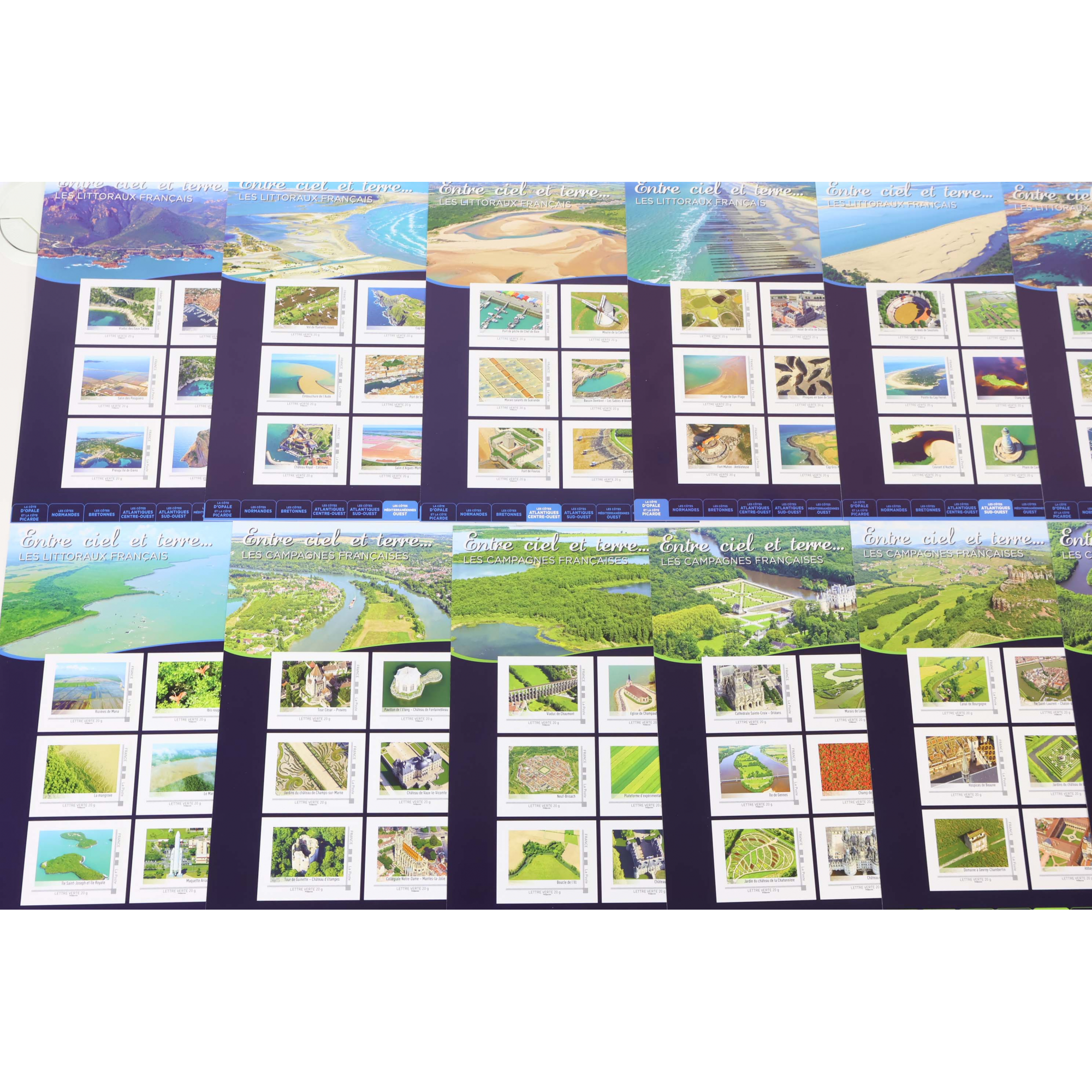 LOT 144 TIMBRES AUTOADHÉSIFS VP 20G LETTRES VERTES COLLECTORS ENTRE CIEL ET TERRE