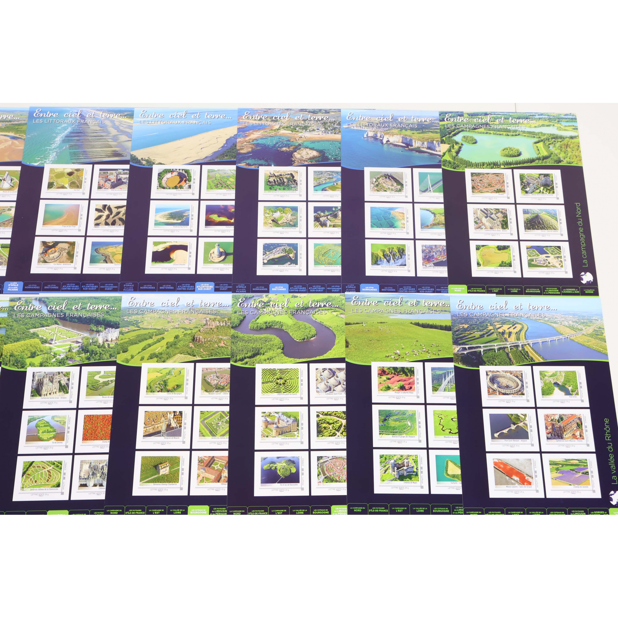 LOT 144 TIMBRES AUTOADHÉSIFS VP 20G LETTRES VERTES COLLECTORS ENTRE CIEL ET TERRE
