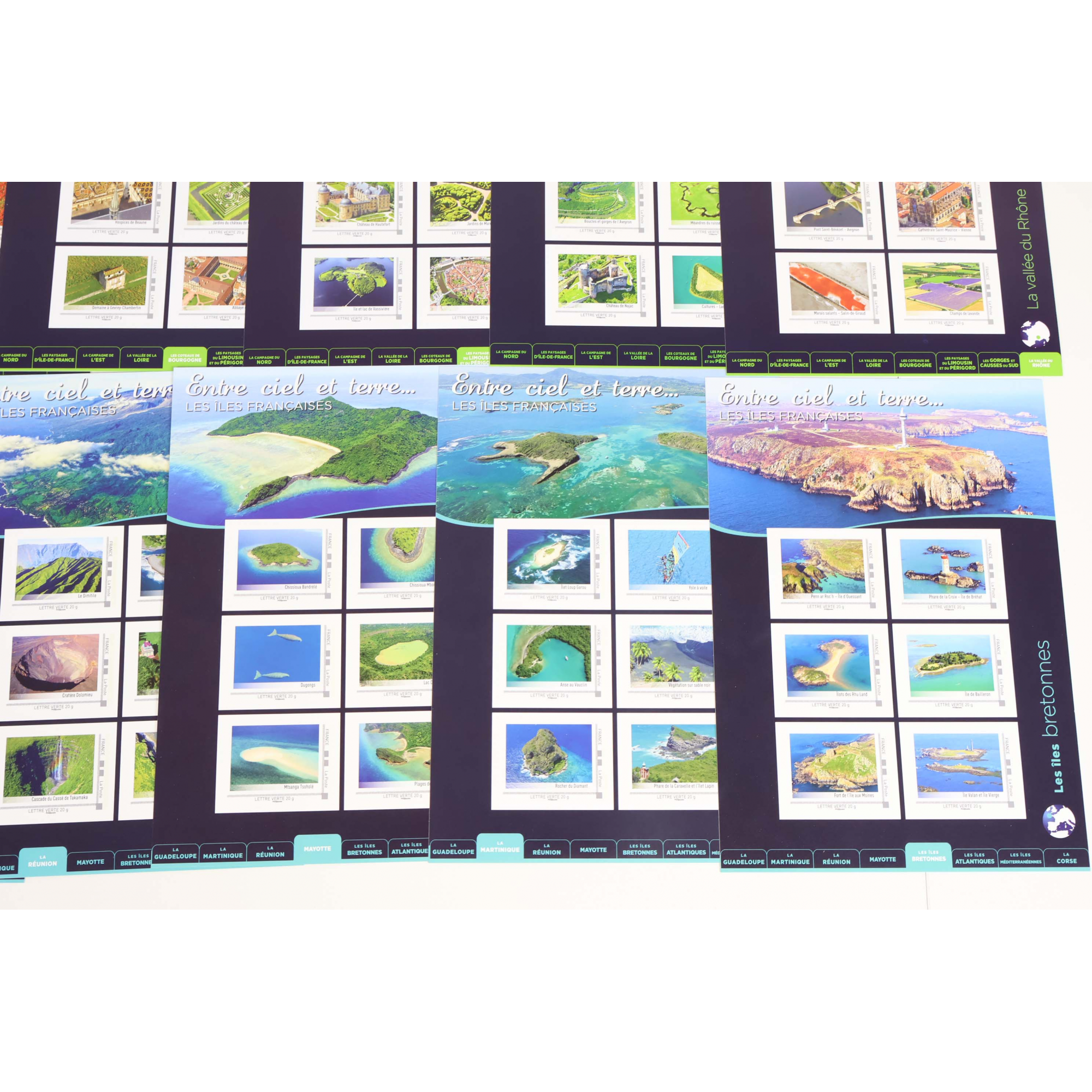 LOT 144 TIMBRES AUTOADHÉSIFS VP 20G LETTRES VERTES COLLECTORS ENTRE CIEL ET TERRE