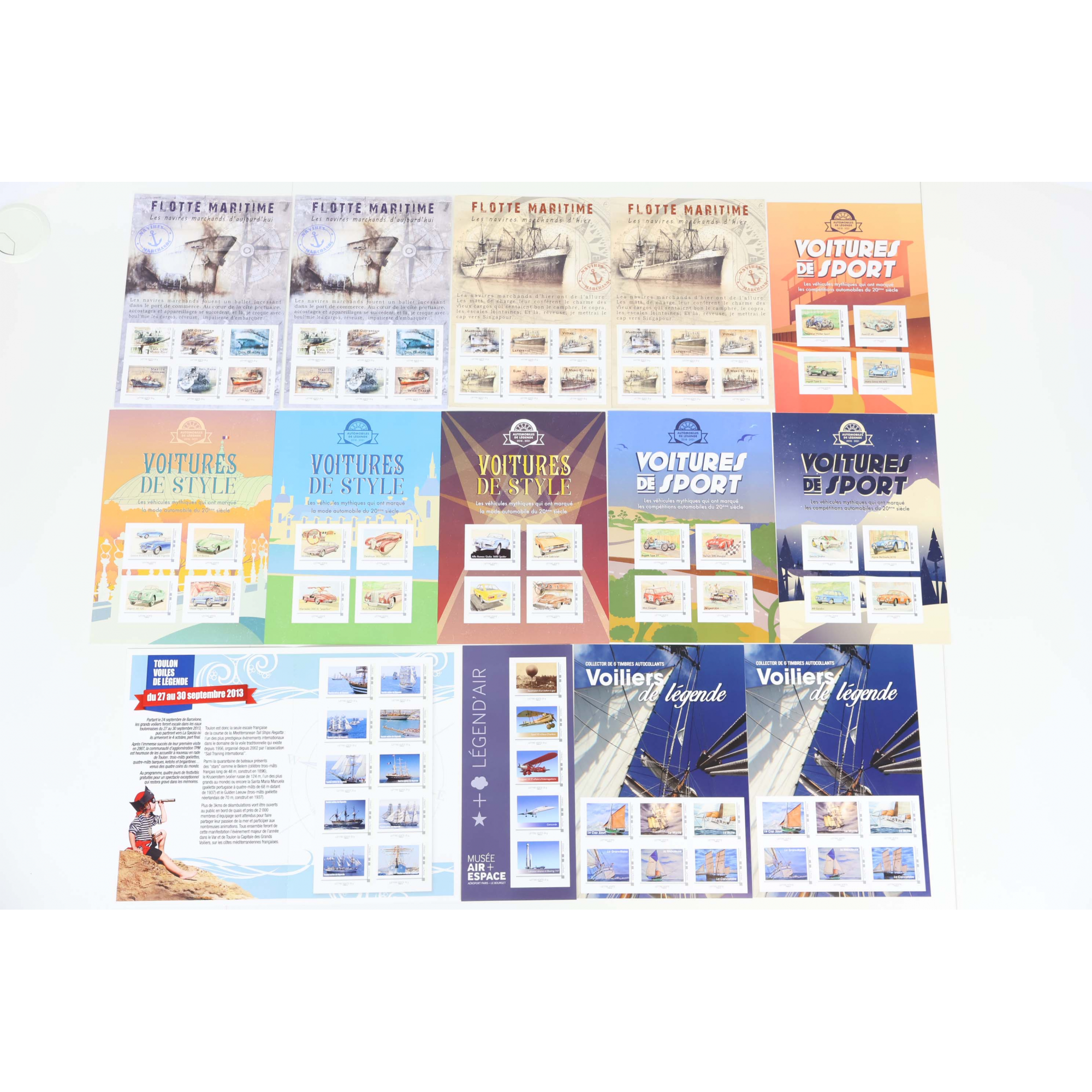 LOT DE 75 TIMBRES AUTOADHÉSIFS VP 20G LETTRES VERTES COLLECTORS THÈME TRANSPORTS
