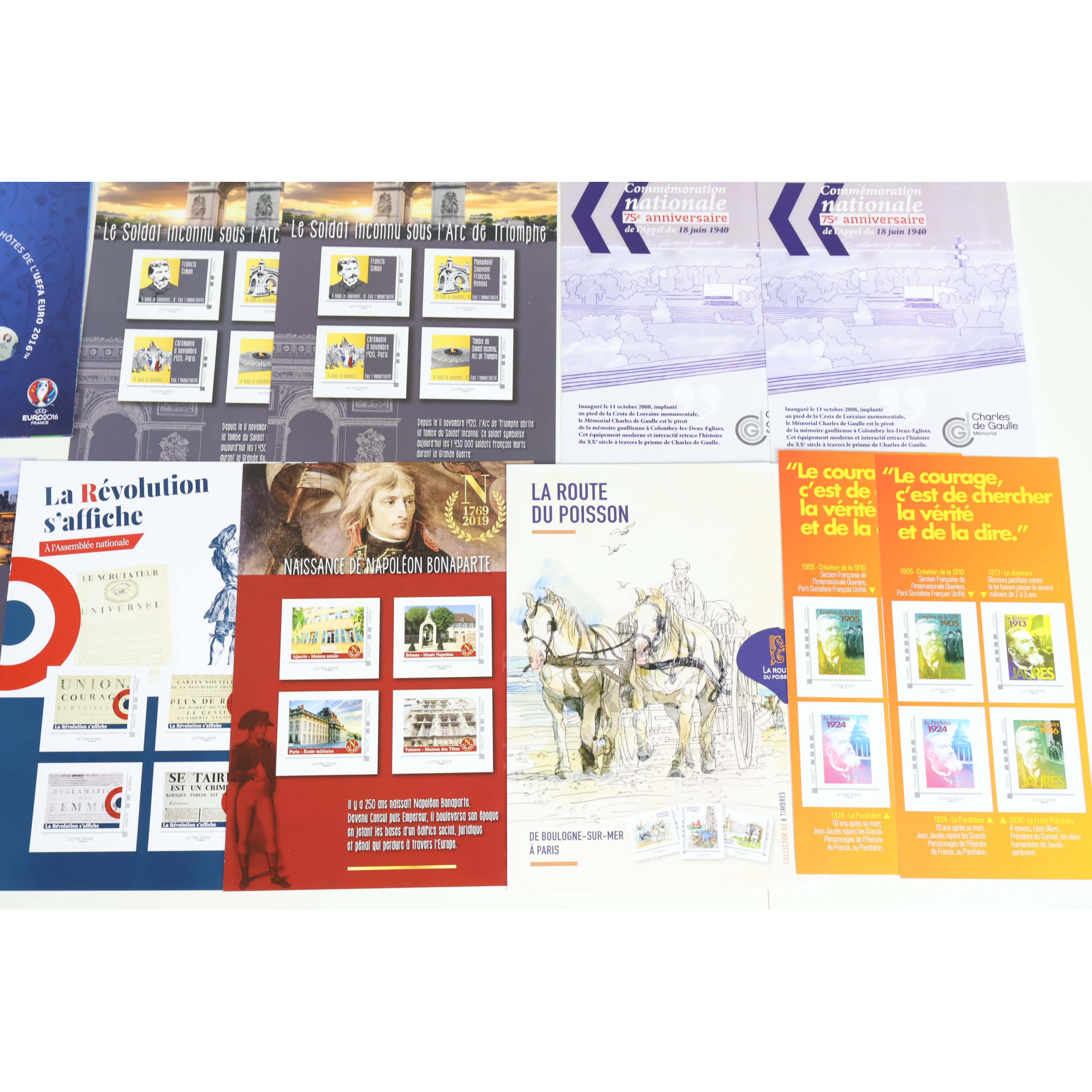 LOT DE 180 TIMBRES AUTOADHÉSIFS VP 20G LETTRES VERTES COLLECTORS THÈMES DIVERS