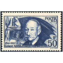 FRANCE N°398 CLÉMENT ADER TIMBRE NEUF** SUPERBE QUALITÉ ANNÉE 1938 COTE 180€