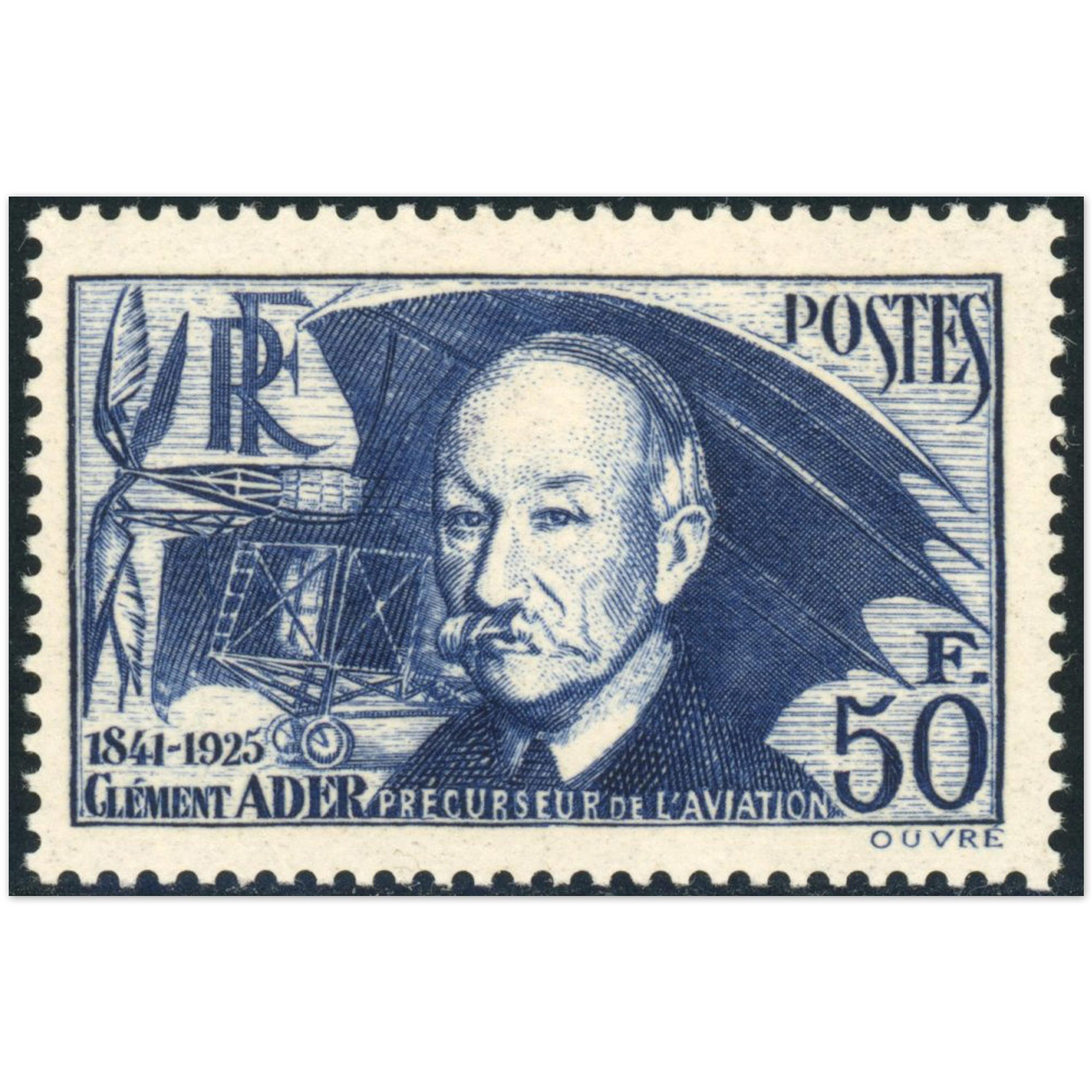 FRANCE N°398 CLÉMENT ADER TIMBRE NEUF** SUPERBE QUALITÉ ANNÉE 1938 COTE 180€