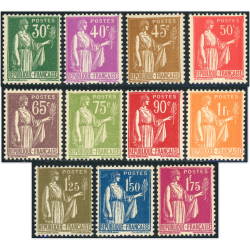 FRANCE N°280/289 SÉRIE TYPE PAIX COMPLÈTE TIMBRES NEUFS** ANNÉE 1932-33 COTE 330€