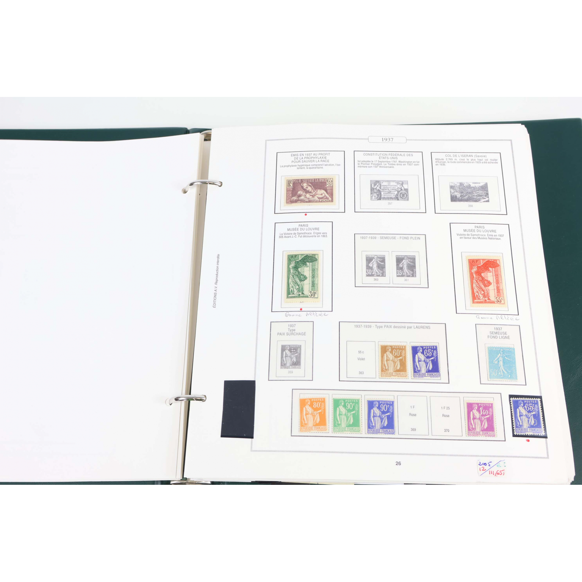COLLECTION AVANCÉE DE FRANCE JUSQU'EN 1958 COTE 5500€ CLASSEUR AV HAUT DE GAMME
