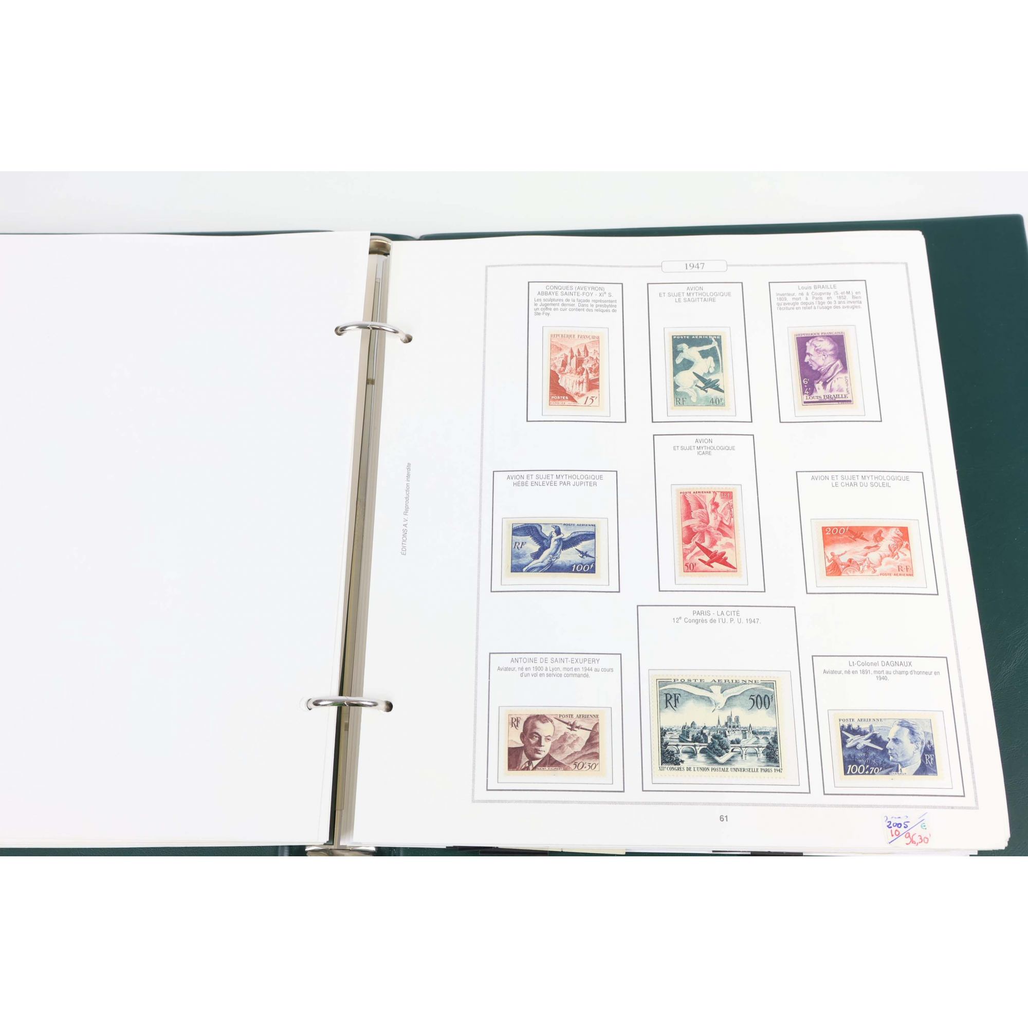 COLLECTION AVANCÉE DE FRANCE JUSQU'EN 1958 COTE 5500€ CLASSEUR AV HAUT DE GAMME