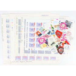 FRANCE LOT DE TIMBRES AUTOADHÉSIFS AVEC FEUILLES COMPLÈTES BELLE FACIALE