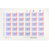FRANCE LOT DE TIMBRES AUTOADHÉSIFS AVEC FEUILLES COMPLÈTES BELLE FACIALE