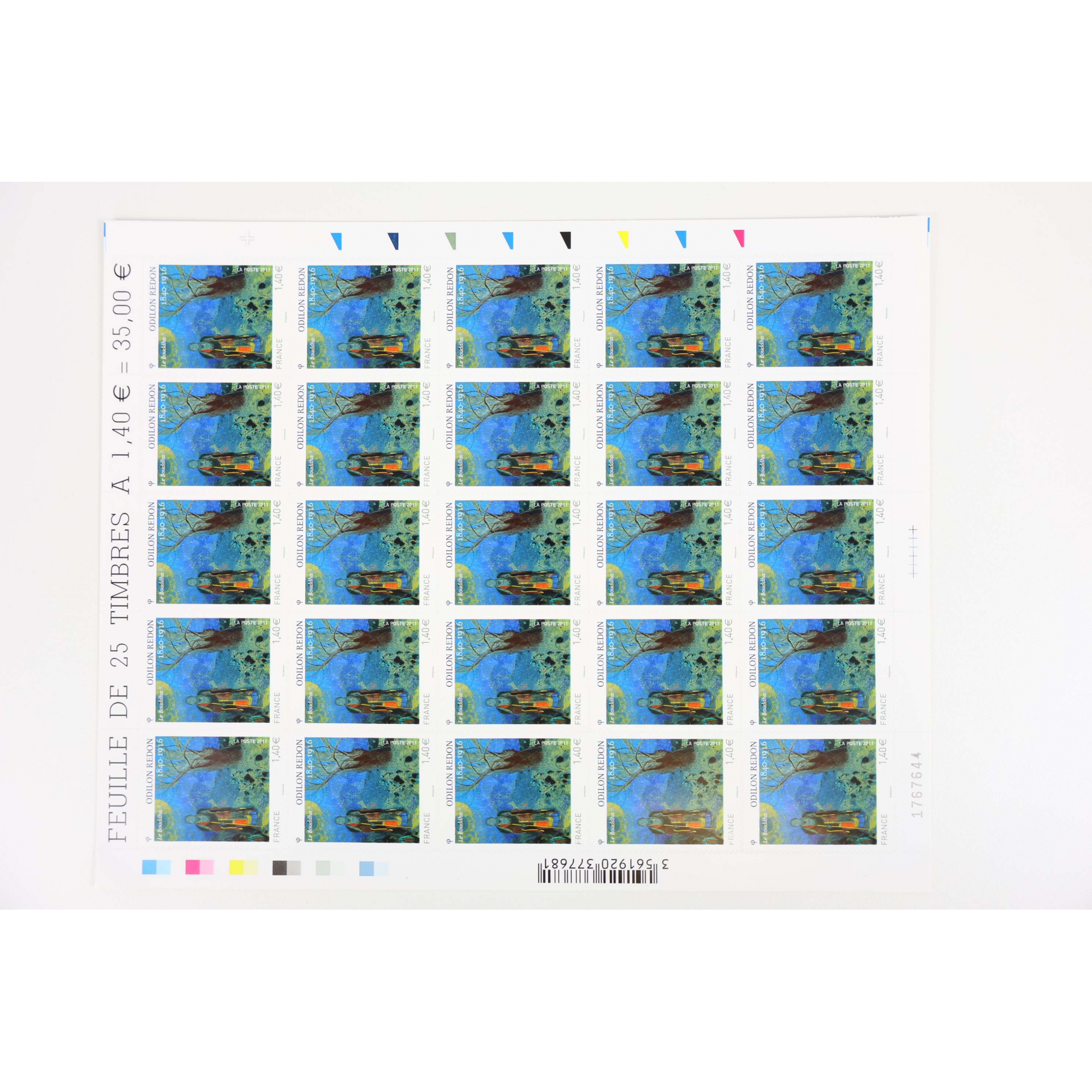 FRANCE LOT DE TIMBRES AUTOADHÉSIFS AVEC FEUILLES COMPLÈTES BELLE FACIALE