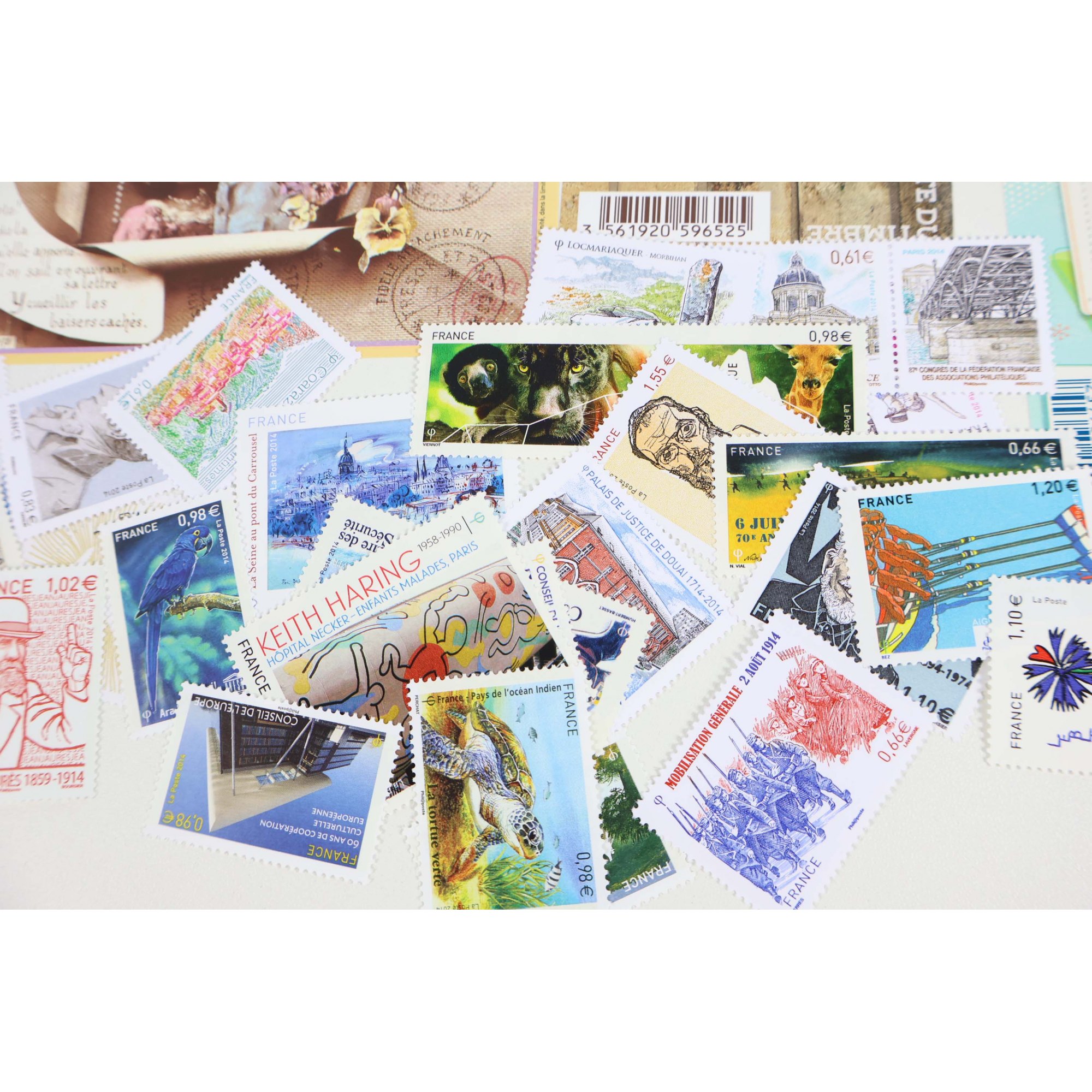 FRANCE LOT DE TIMBRES ET BLOCS-FEUILLET DE 2014 TIMBRES NEUFS** FACIALE 64€