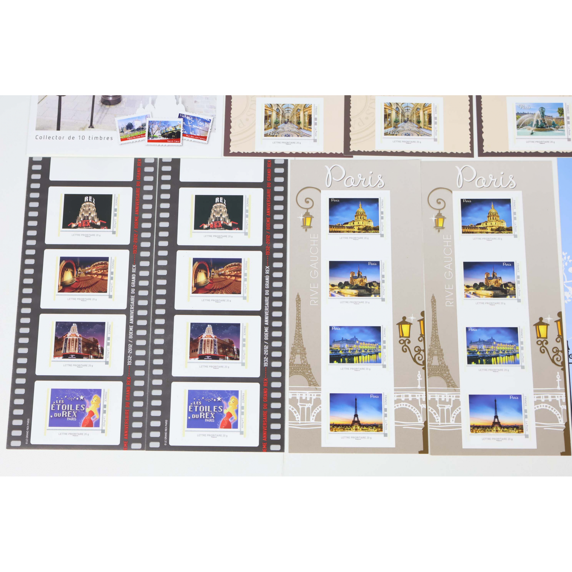 LOT DE 150 TIMBRES AUTOADHÉSIFS POUR LETTRES 20G VP, COLLECTORS THÉMATIQUE PARIS
