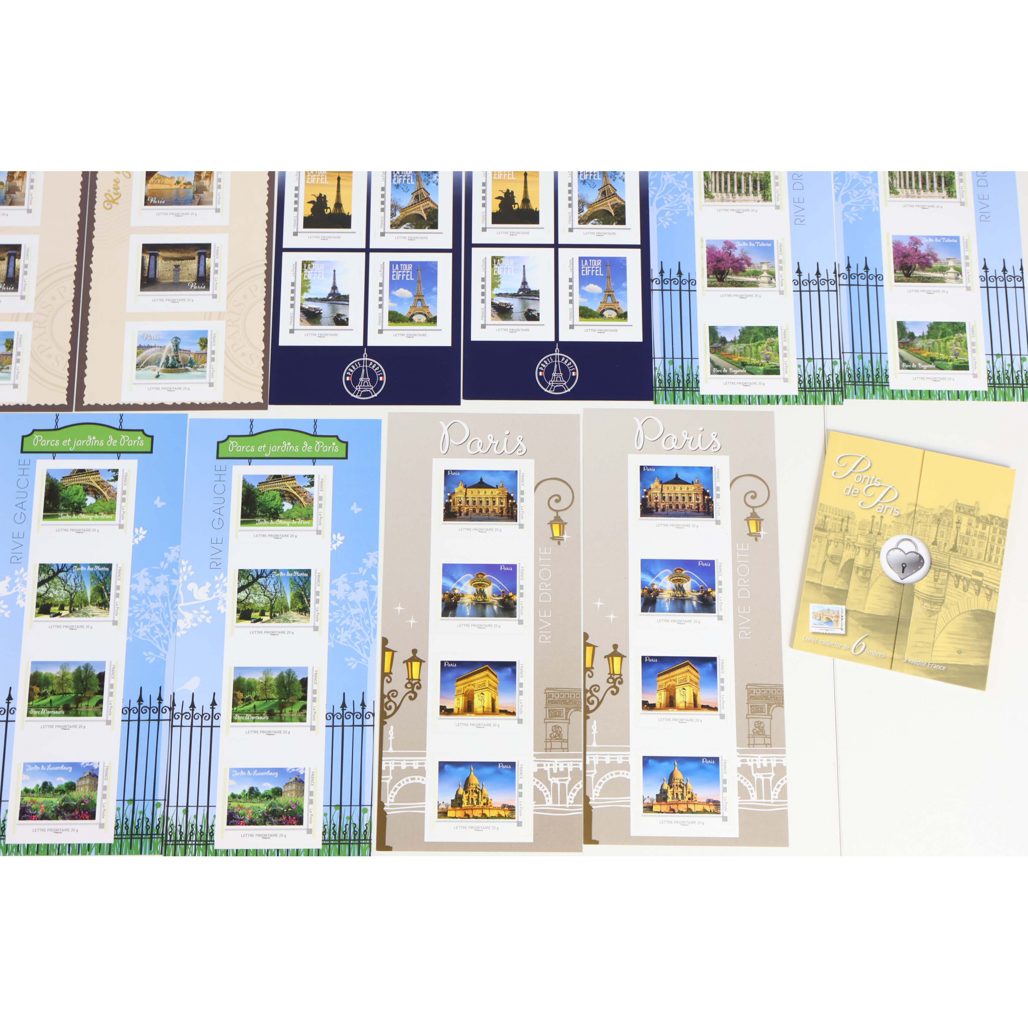 LOT DE 150 TIMBRES AUTOADHÉSIFS POUR LETTRES 20G VP, COLLECTORS THÉMATIQUE PARIS