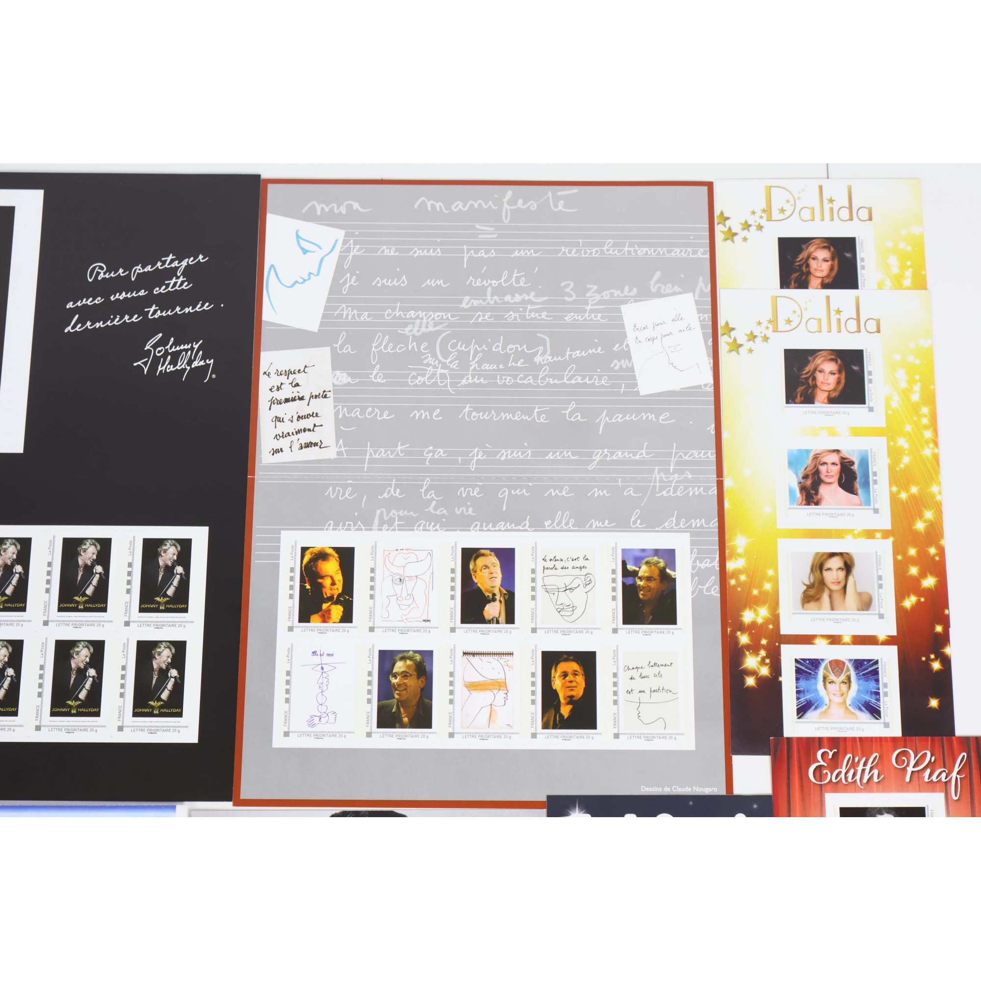 LOT 100 TIMBRES AUTOADHÉSIFS LETTRES 20G VP COLLECTORS THÈME PERSONNAGES CÉLÈBRES