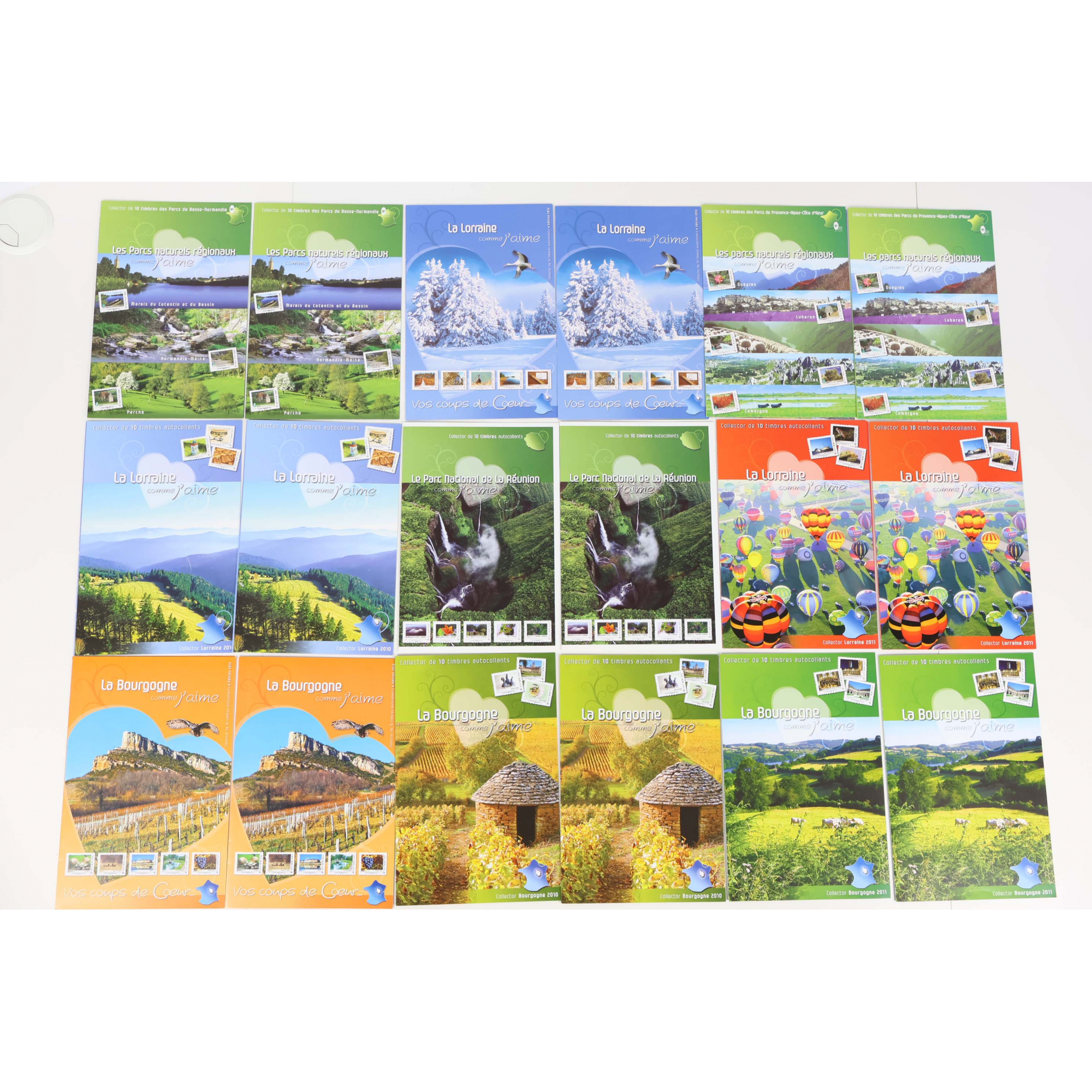 LOT DE 180 TIMBRES AUTOADHÉSIFS LETTRES 20G VP, COLLECTORS THÈME RÉGIONS FRANCE